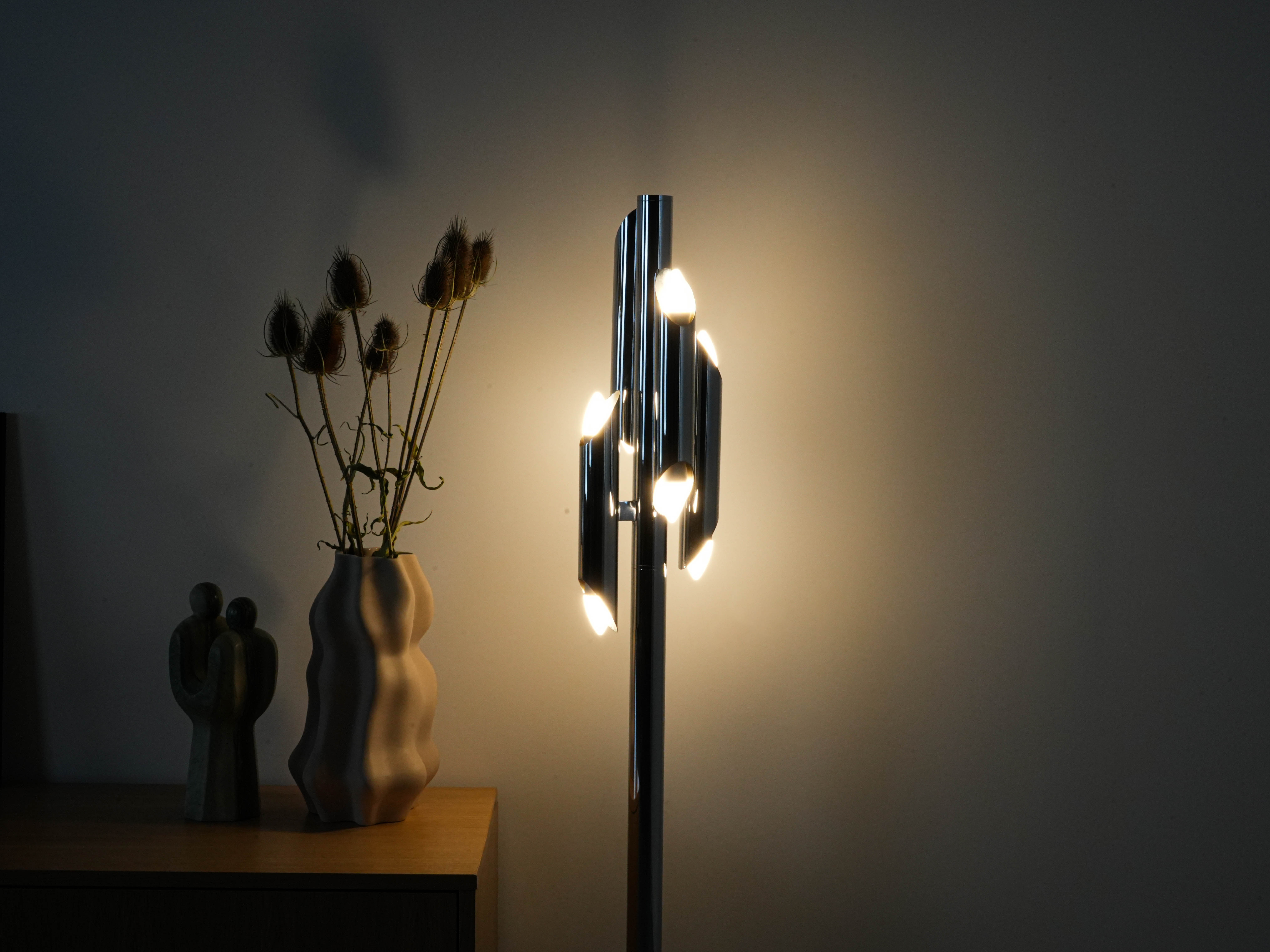 Space Age Stehlampe Metall