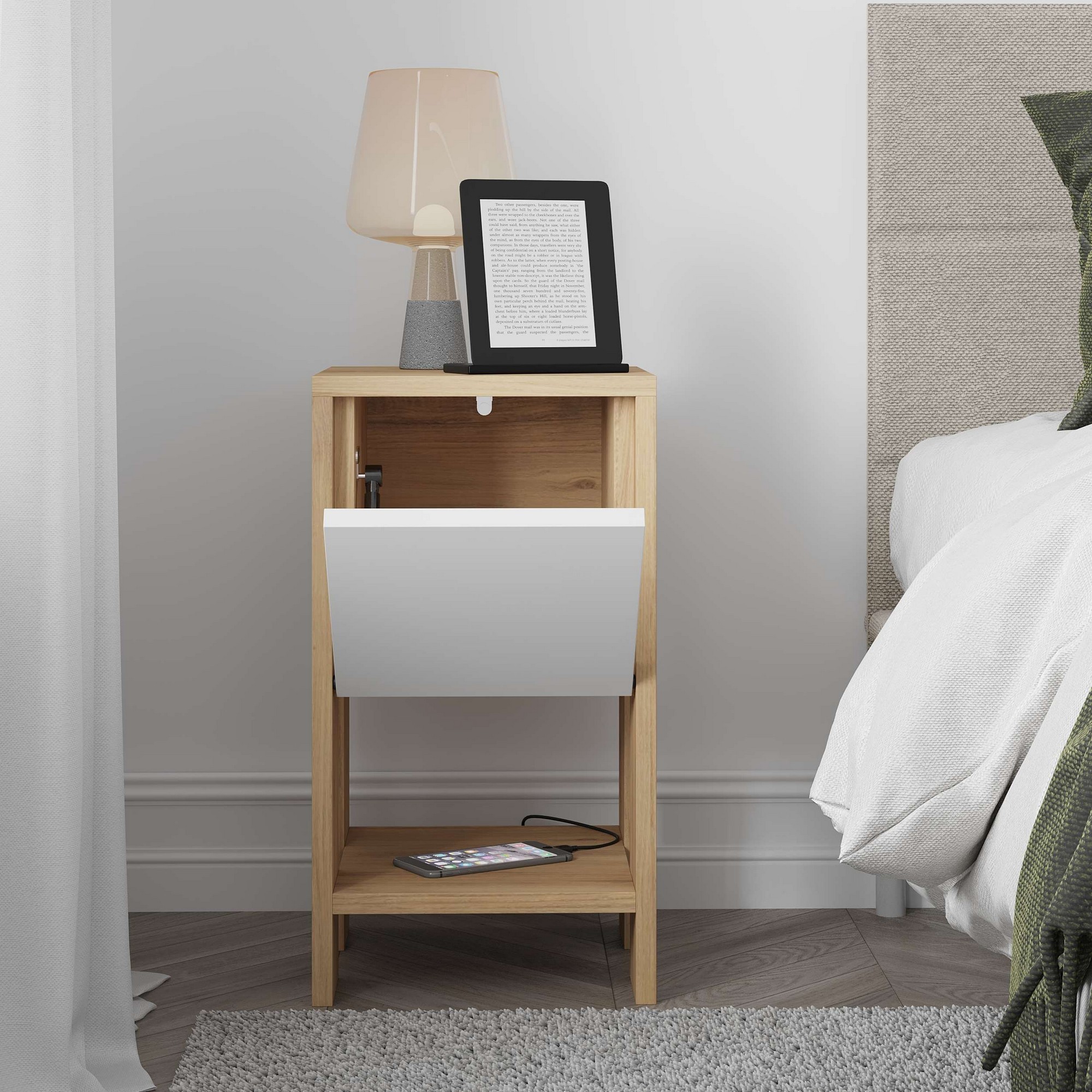 Ema Nightstand White