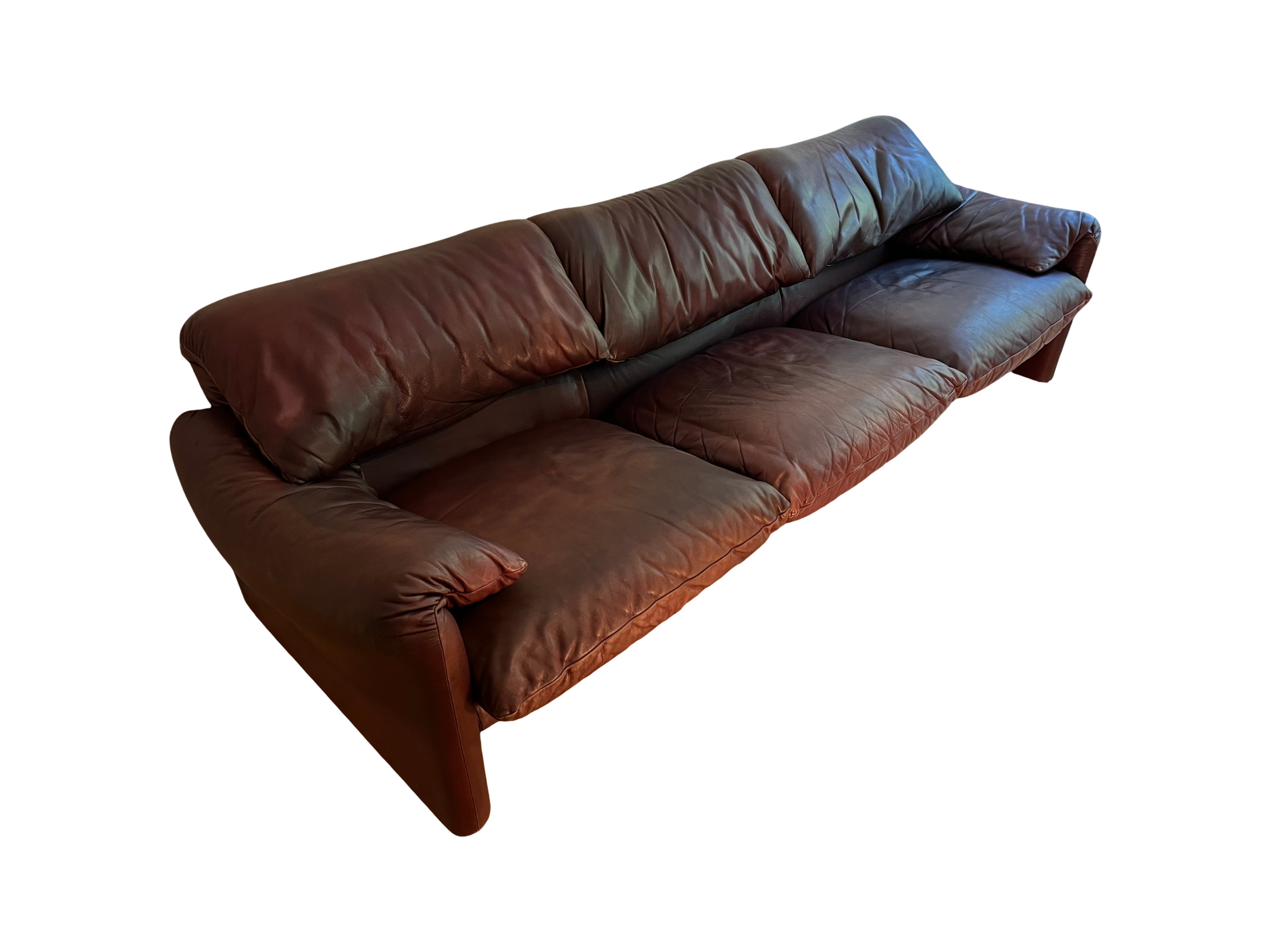Maralunga 3-Sitzer Sofa Leder