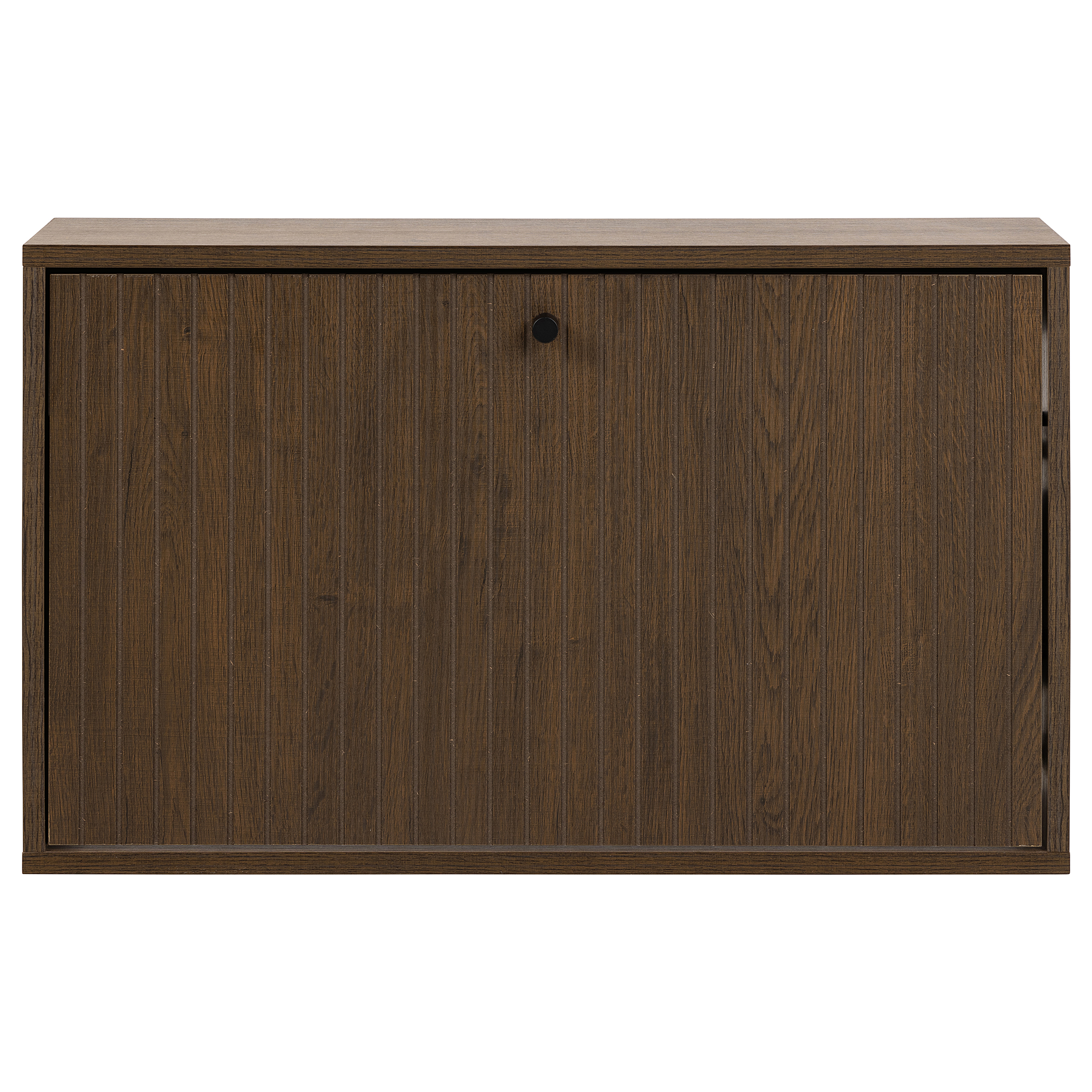 Wall-mounted Shoe Cabinet Edmo Dark Oak