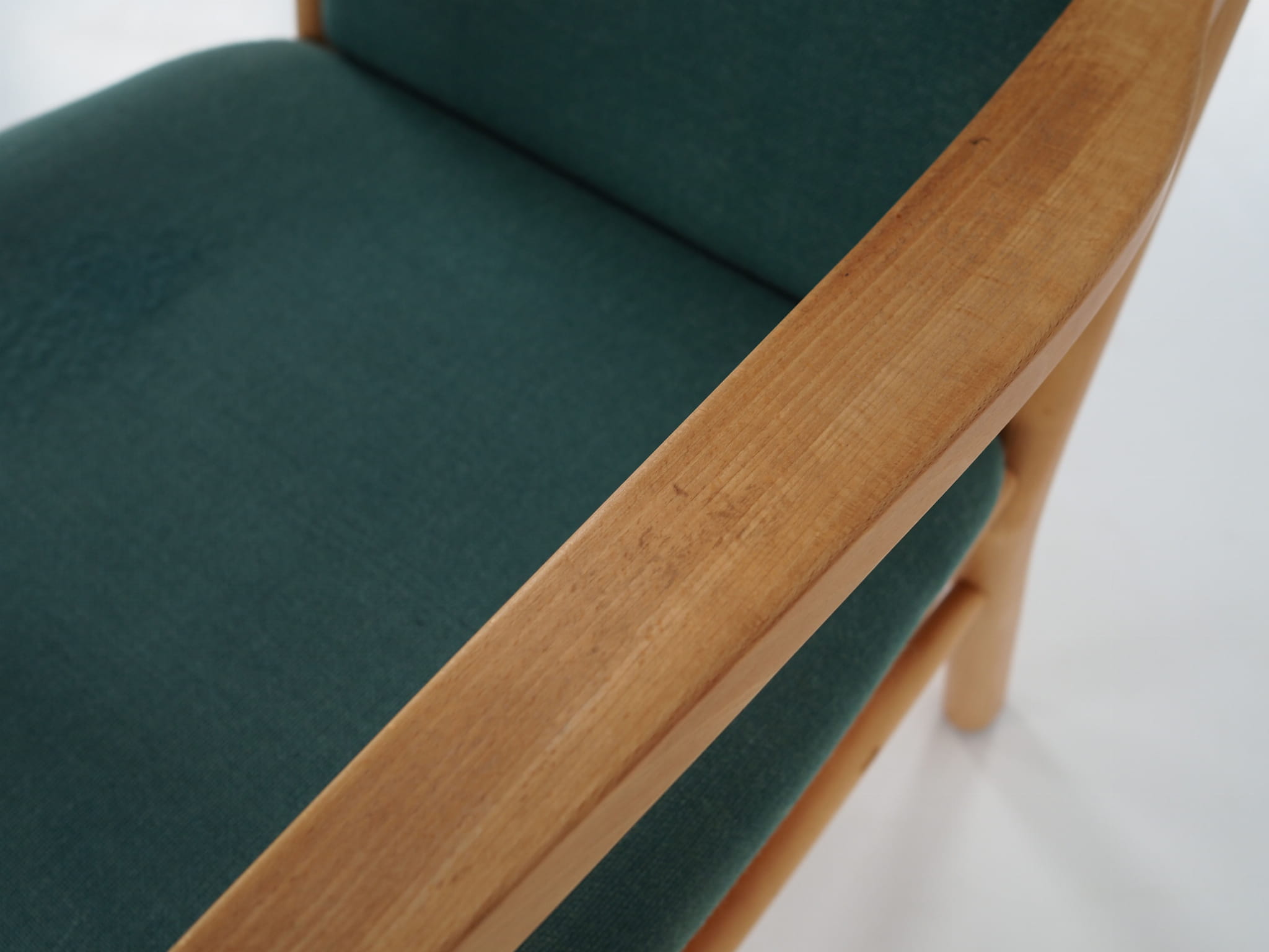 Vintage chair Beech wood Green 1970s