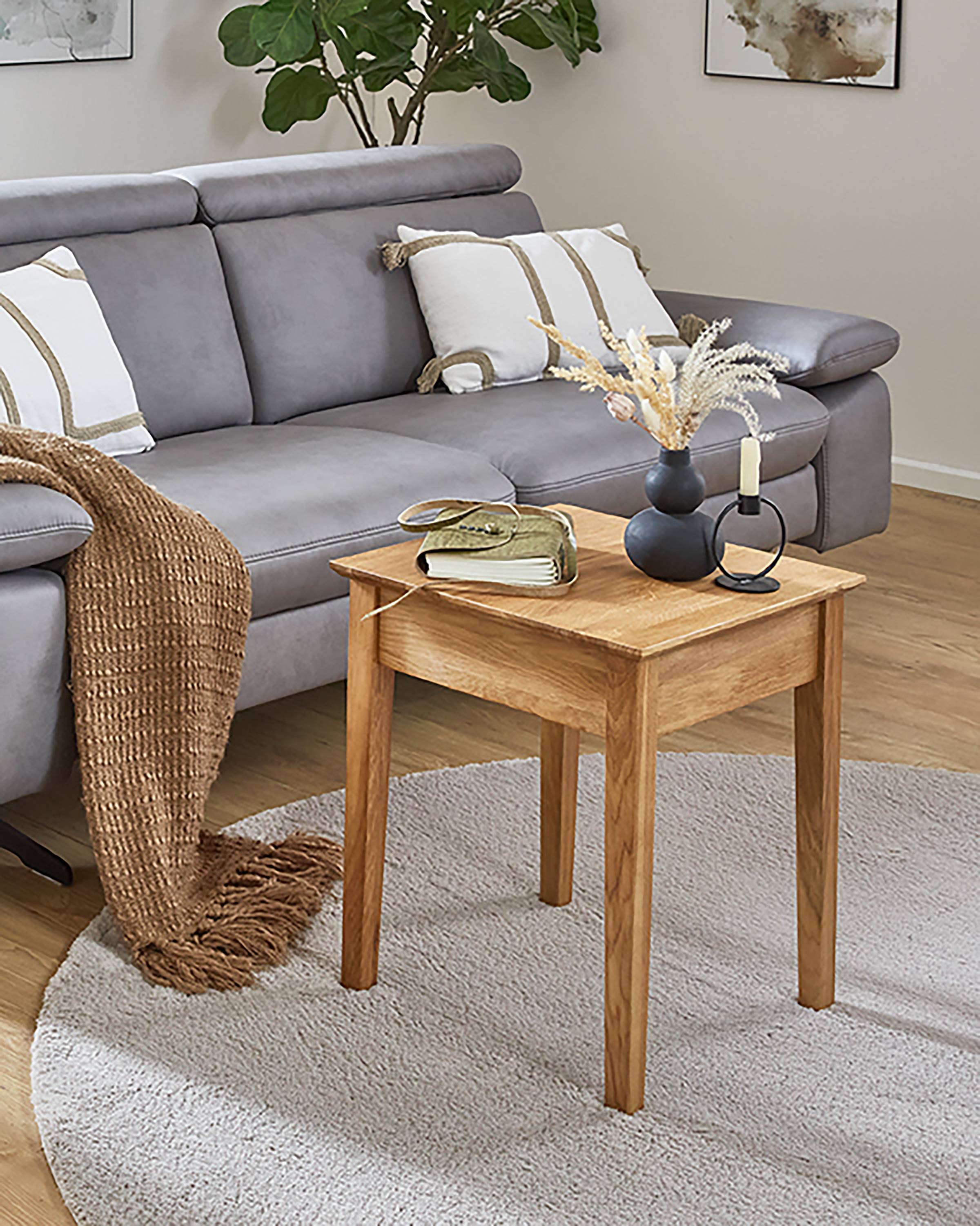 Montana Massiver Beistelltisch 8 Eiche