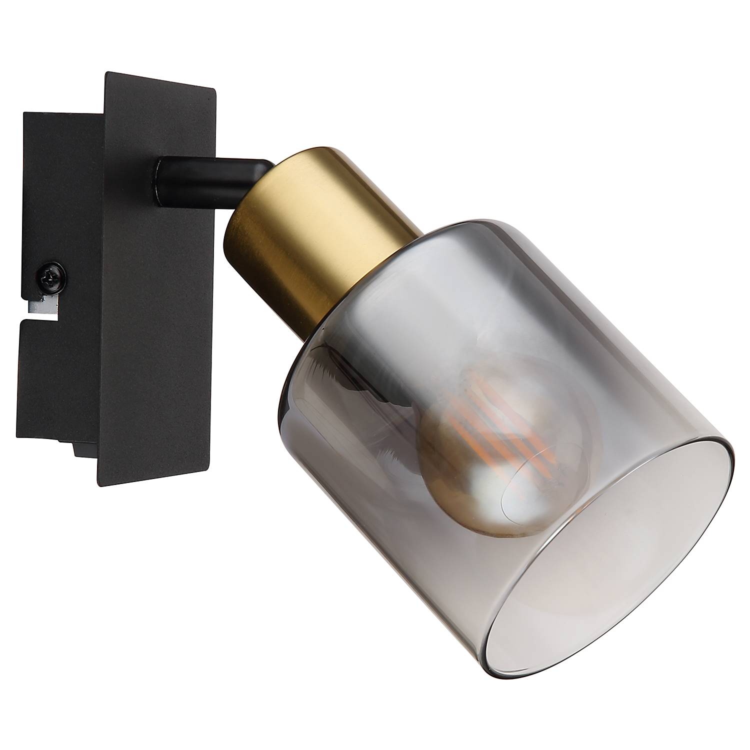 Hollsy Wall Light Colored Glass Iron Single-flame