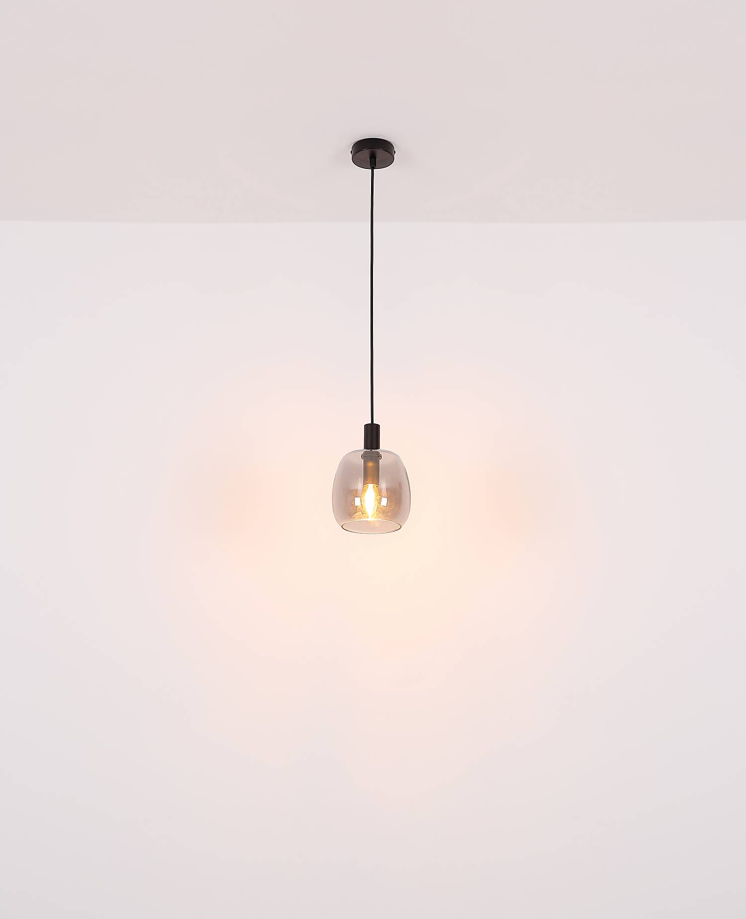 Garri Typ C Pendelleuchte 1-flammig Acrylglas Schwarz