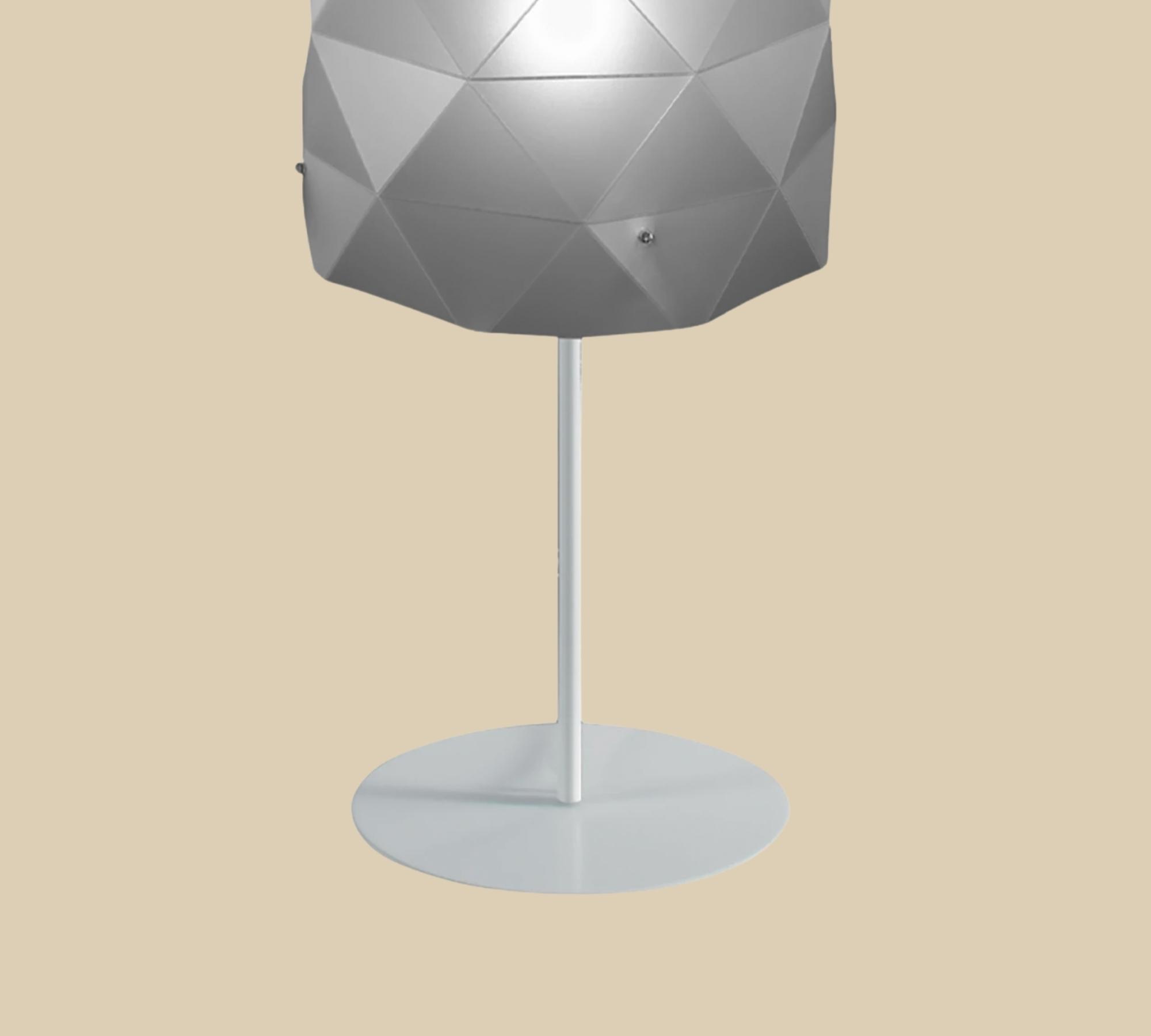 1-flammige Tischleuchte Kunststoff Silber