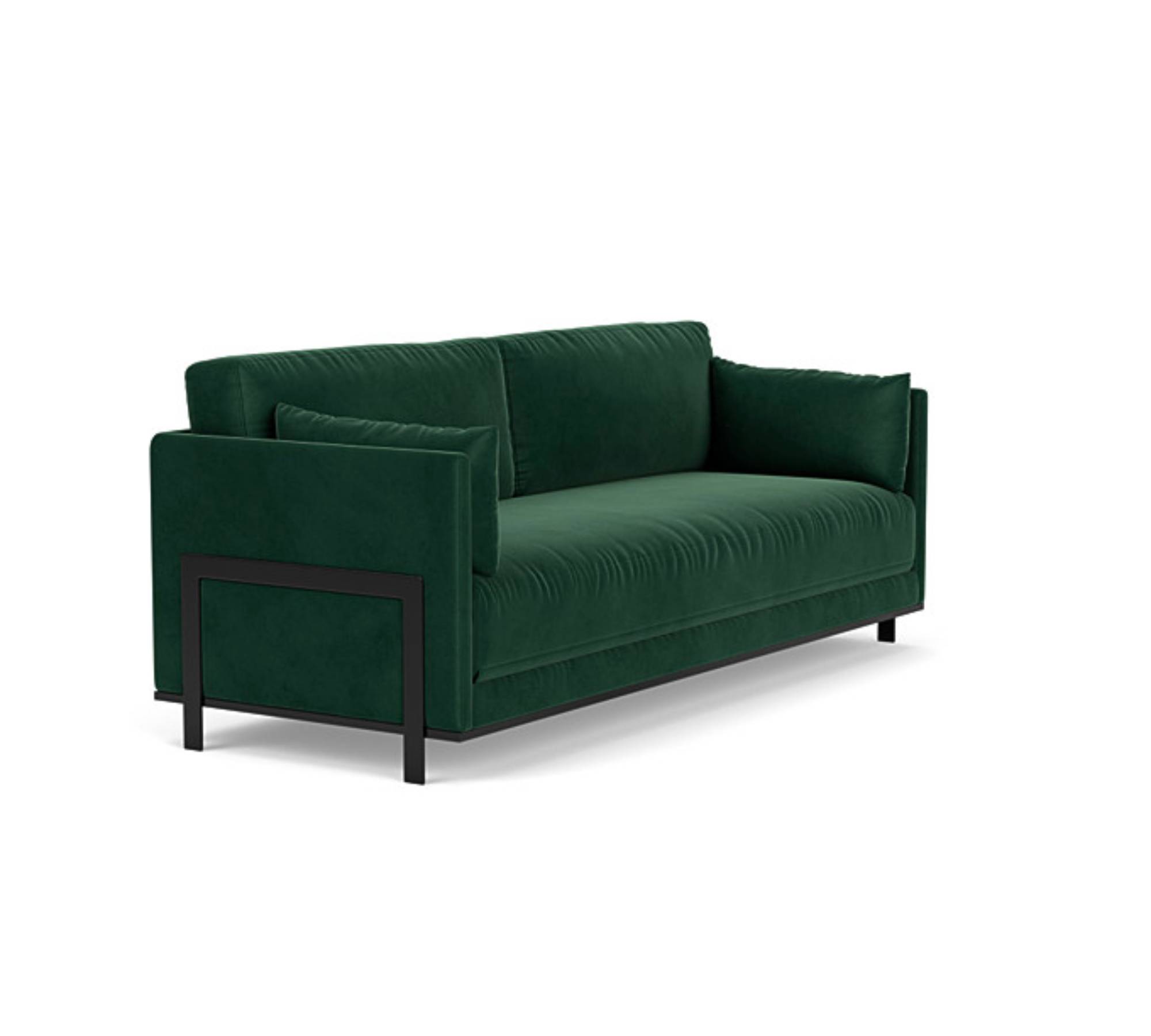 Chill by SLS Sofa 3-Sitzer Velour Lux Dark Green