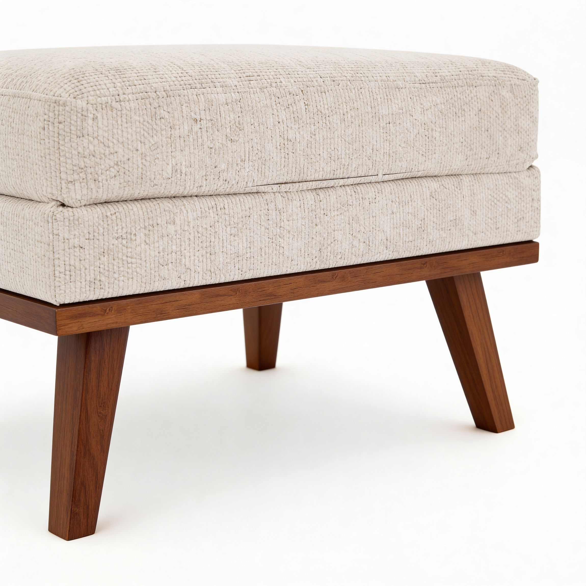 Stool Japandi Fabric Beige