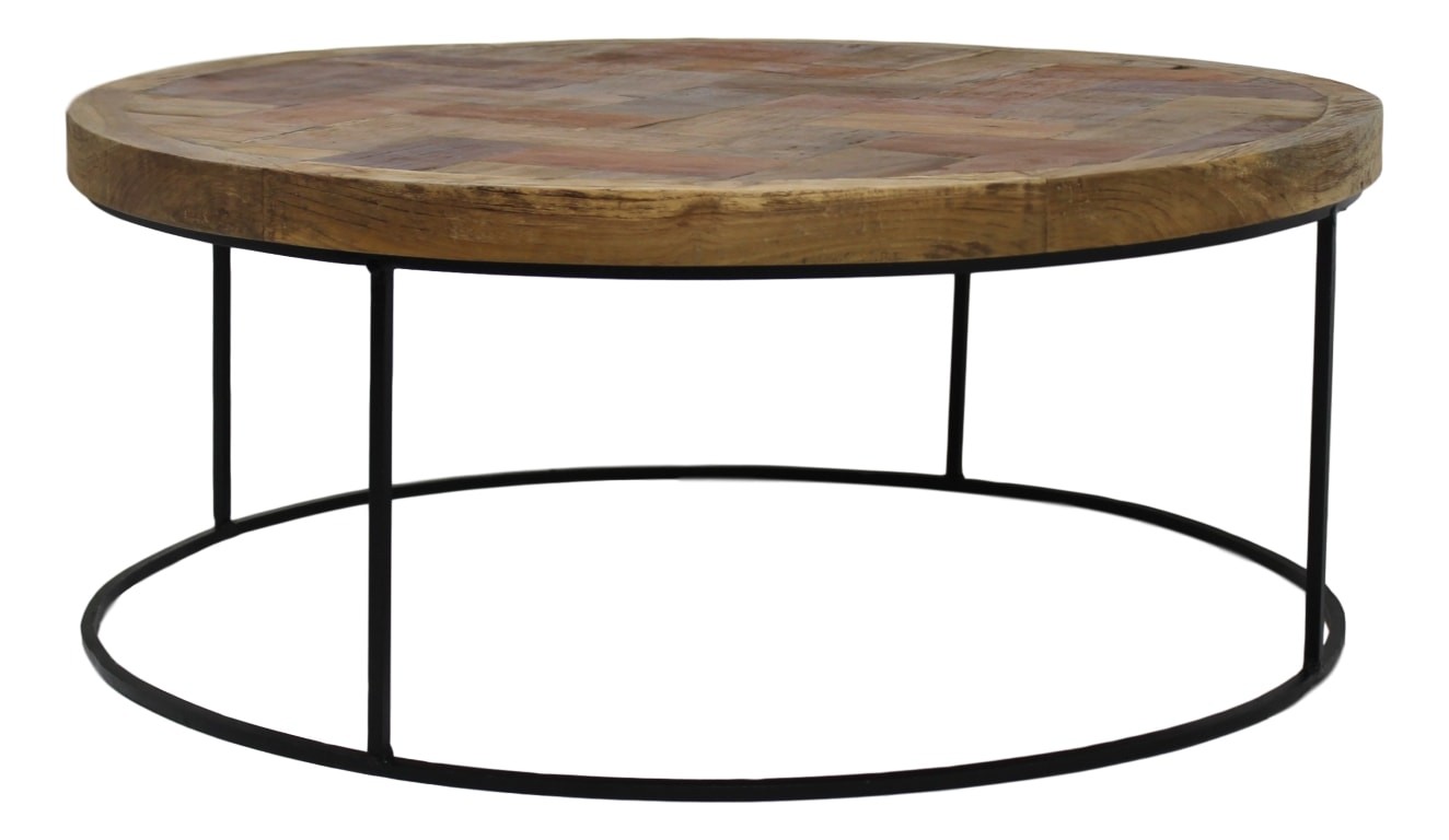 Runder Couchtisch Teakholz ø80cm