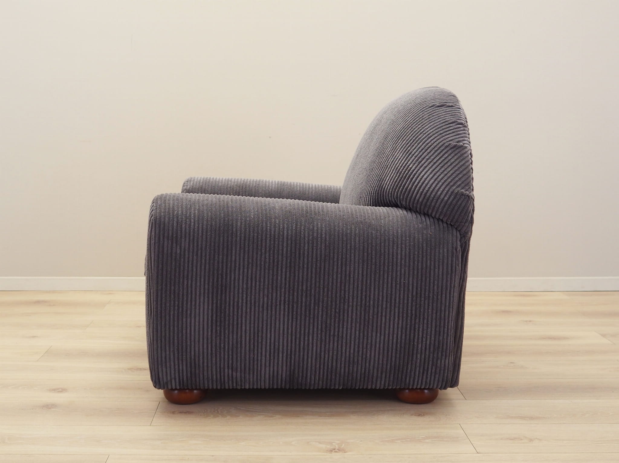 Armchair Velvet Grey 1980s