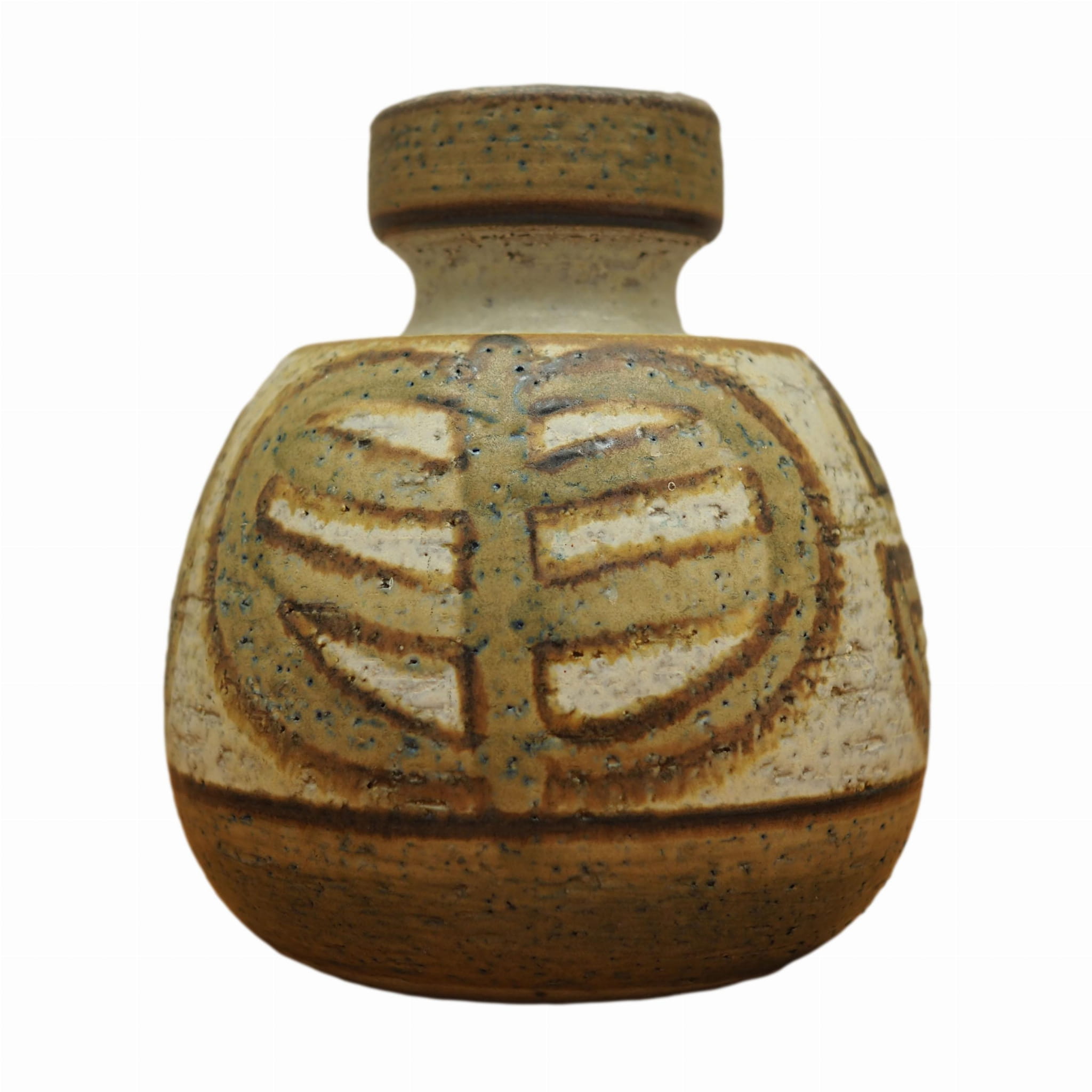 Vintage Vase Ceramic Multicolored 1970s