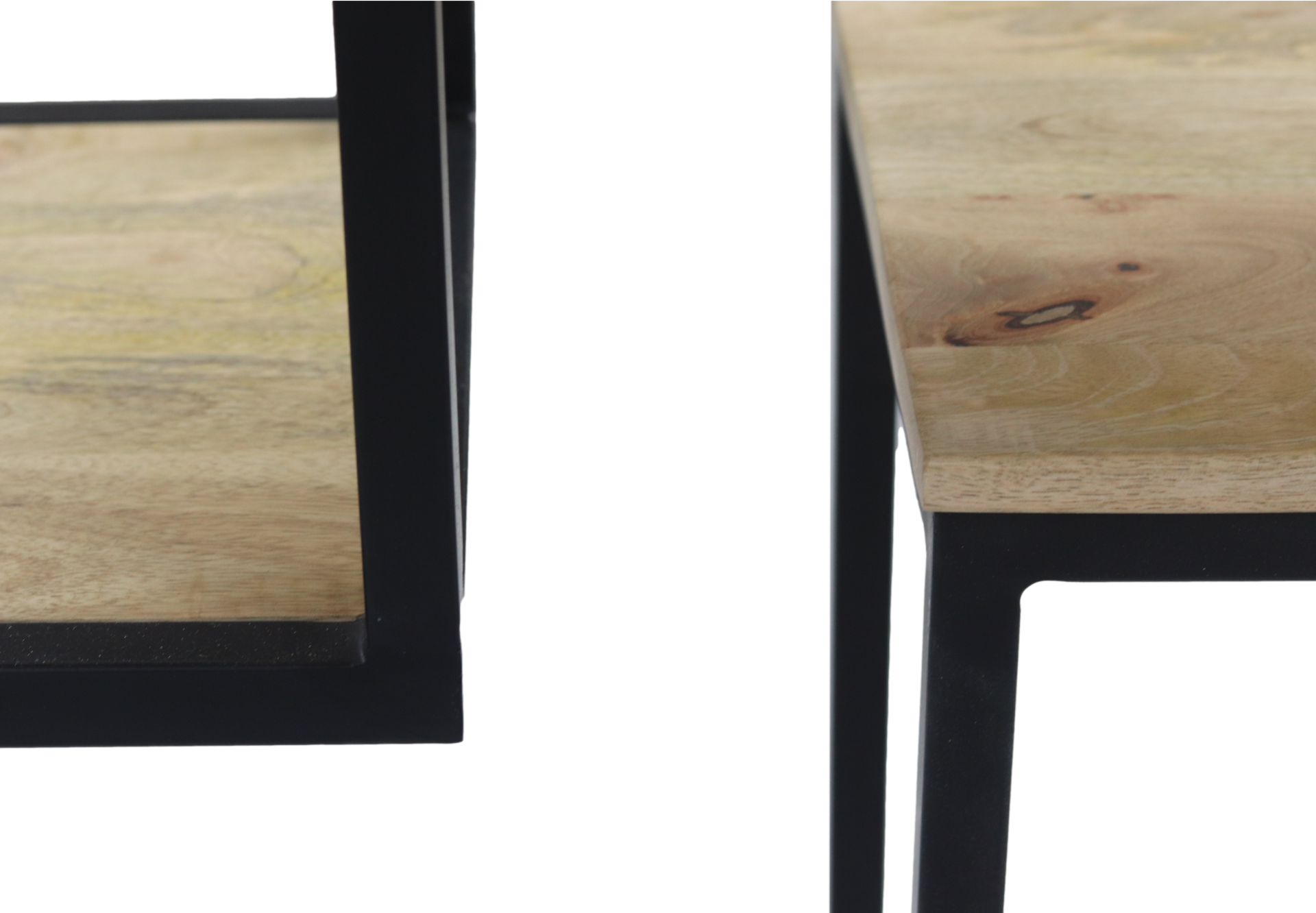 Step Schreibtisch mit Hocker Mangoholz Metall