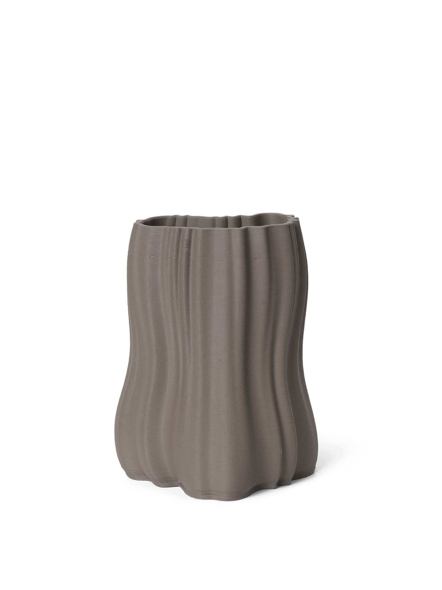 Moire Vase Grau