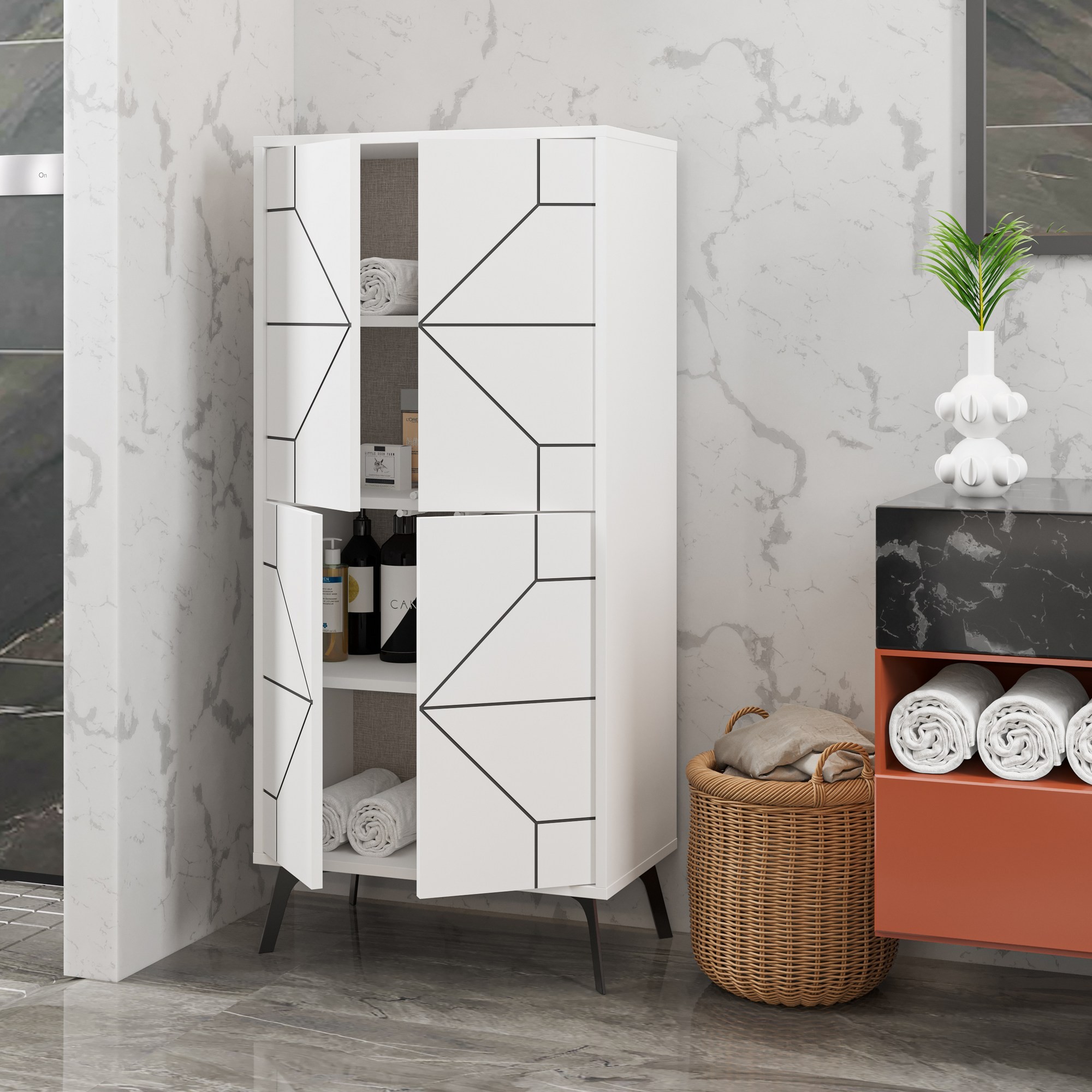Dune Cabinet White