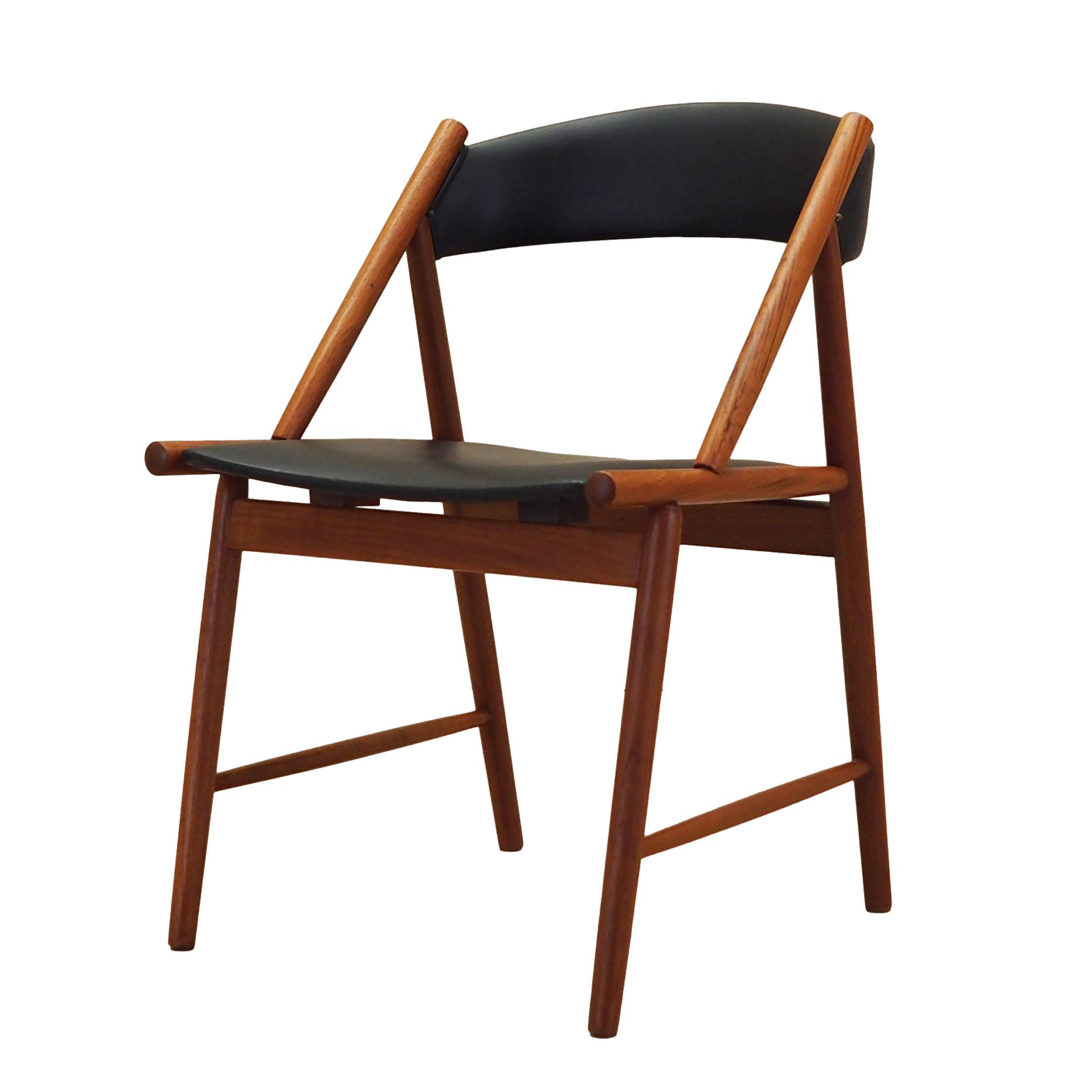 Sedia da pranzo in teak anni '70