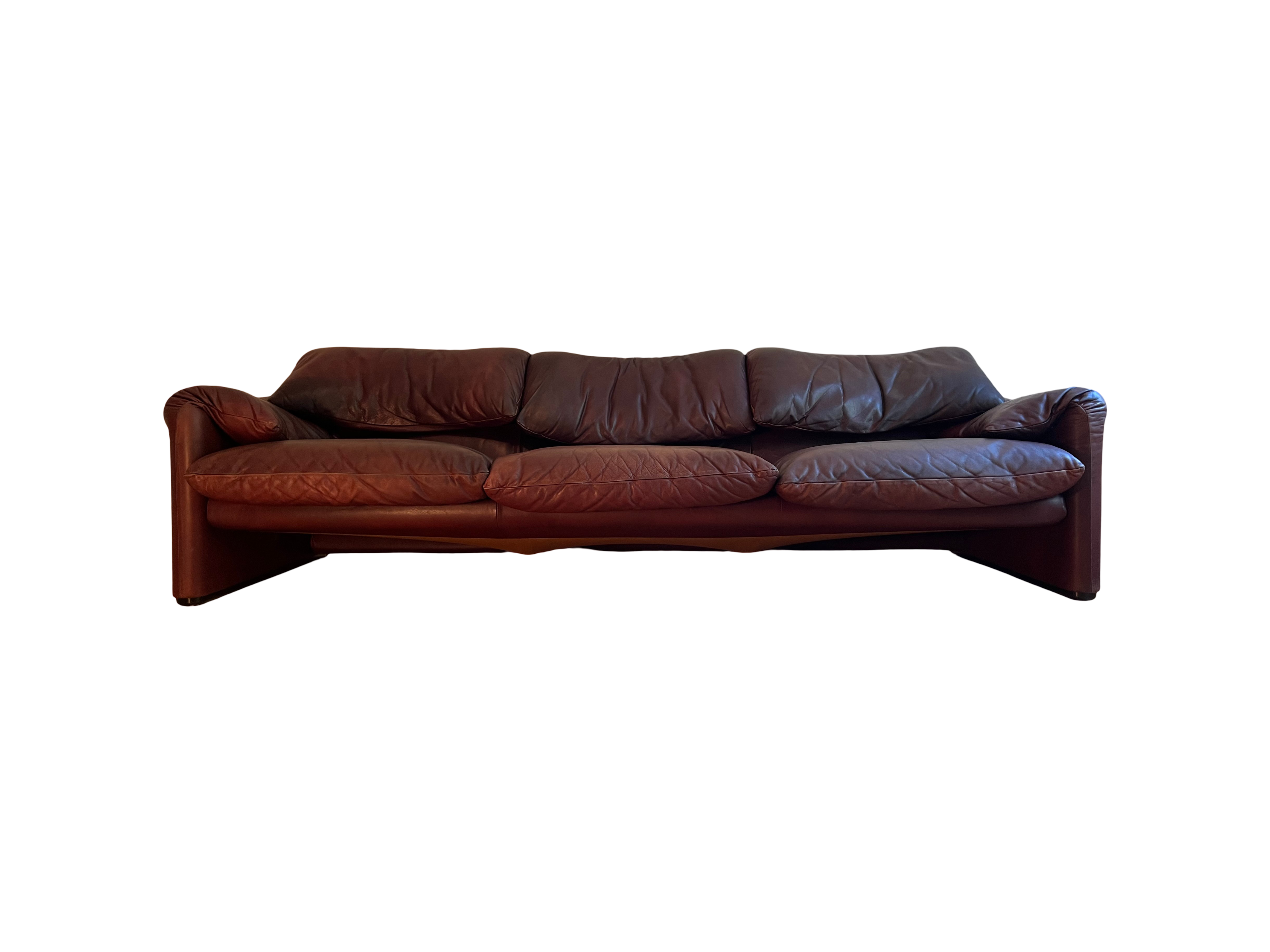 Maralunga 3-Sitzer Sofa Leder