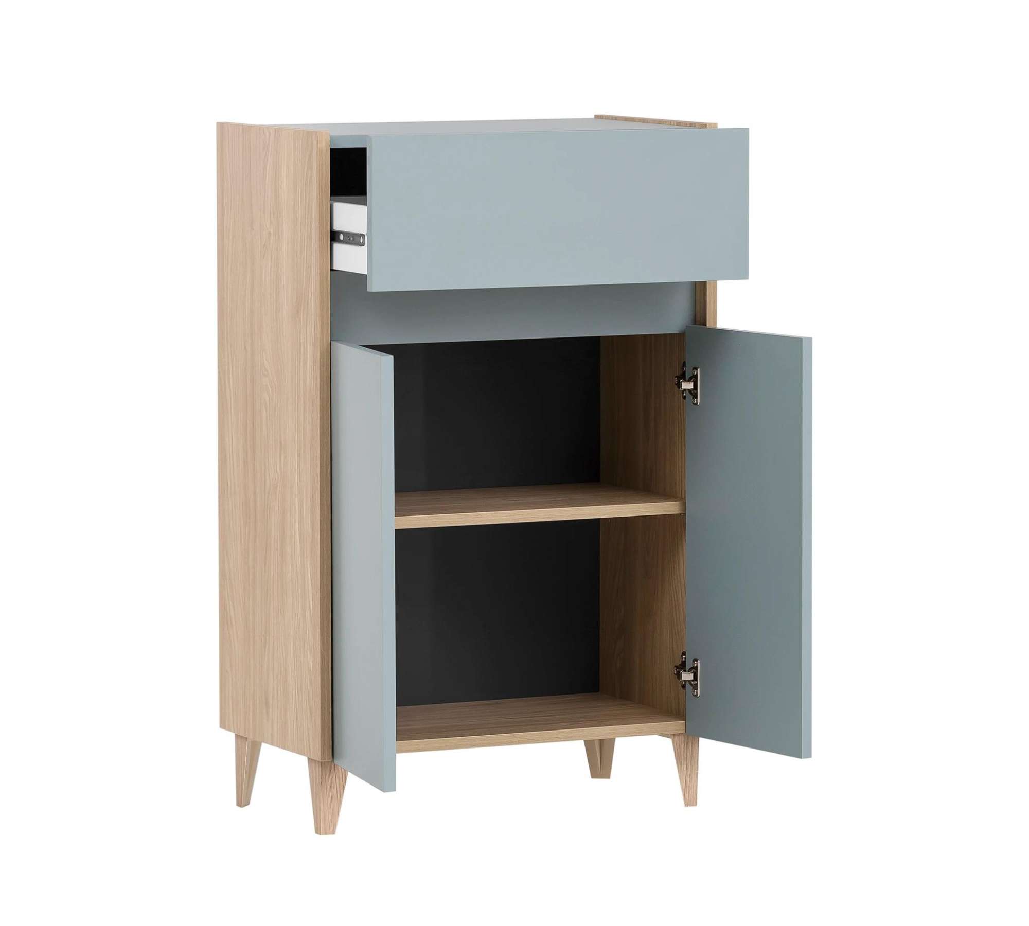 Unterschrank Holz Blau
