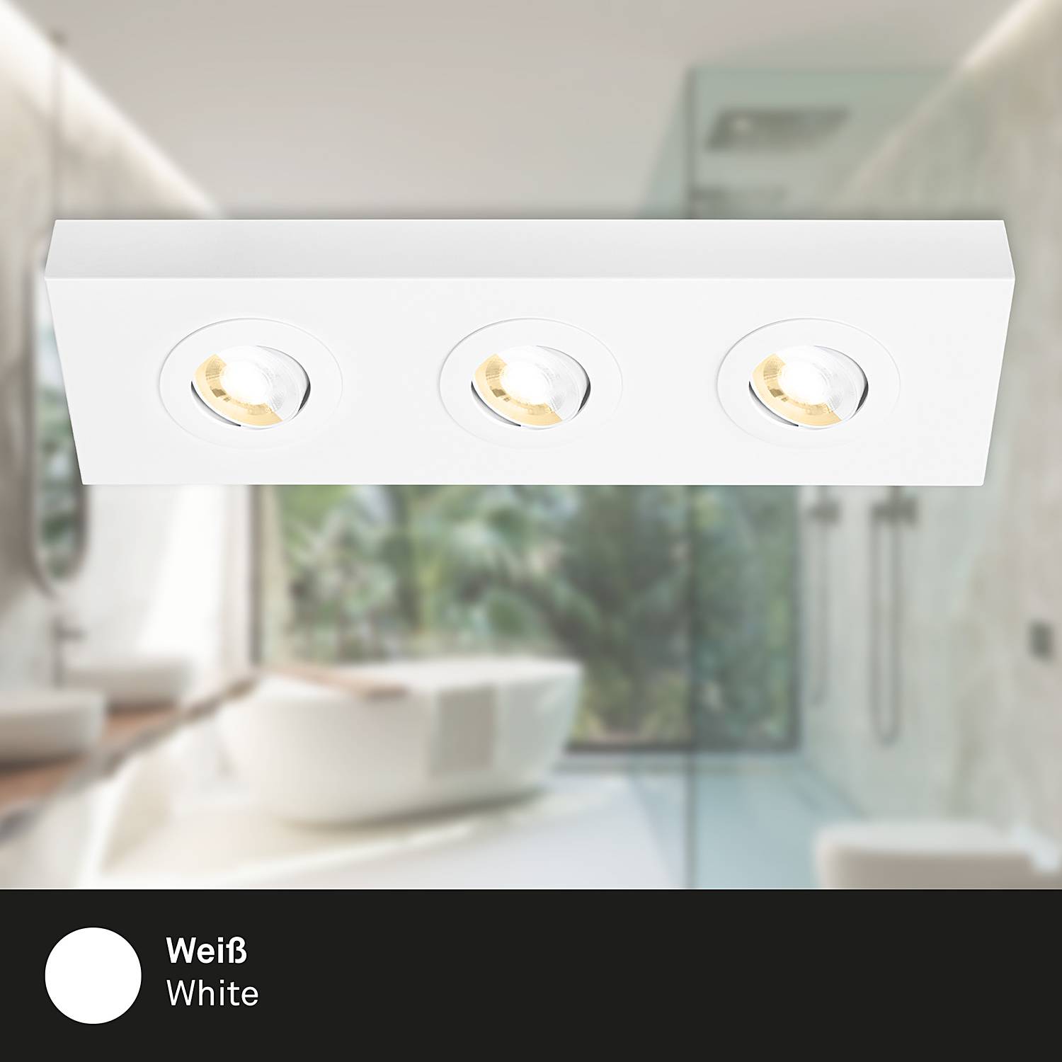 Morco LED-Deckenleuchte Aluminium Weiß 3-flammig