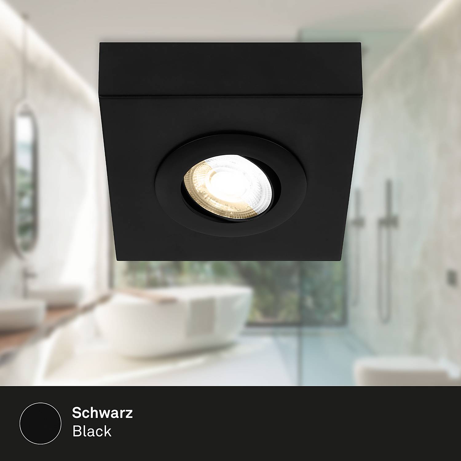 Morco LED-Deckenleuchte Aluminium Schwarz 1-flammig