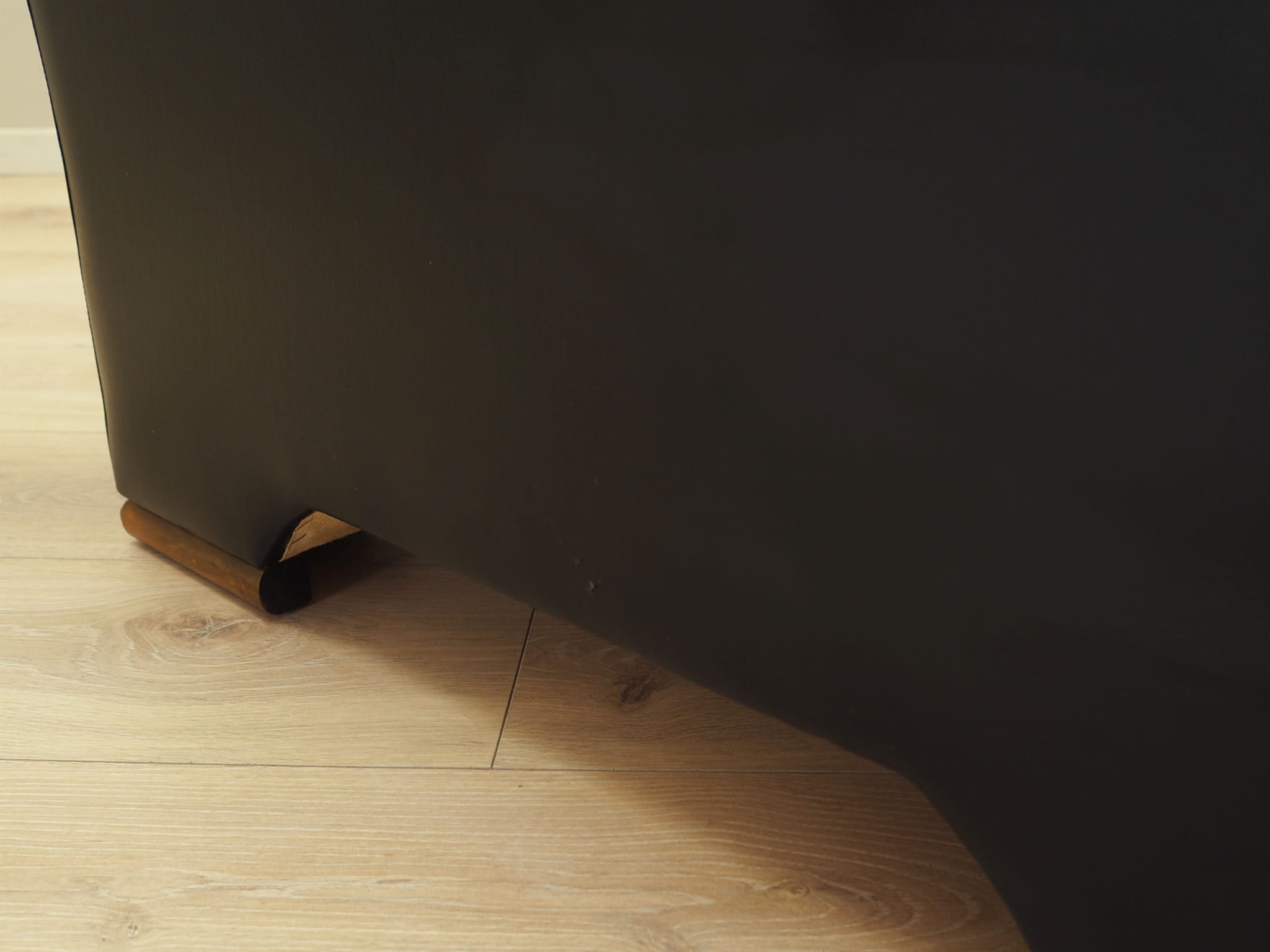 Armchair Faux Leather Black 1980s