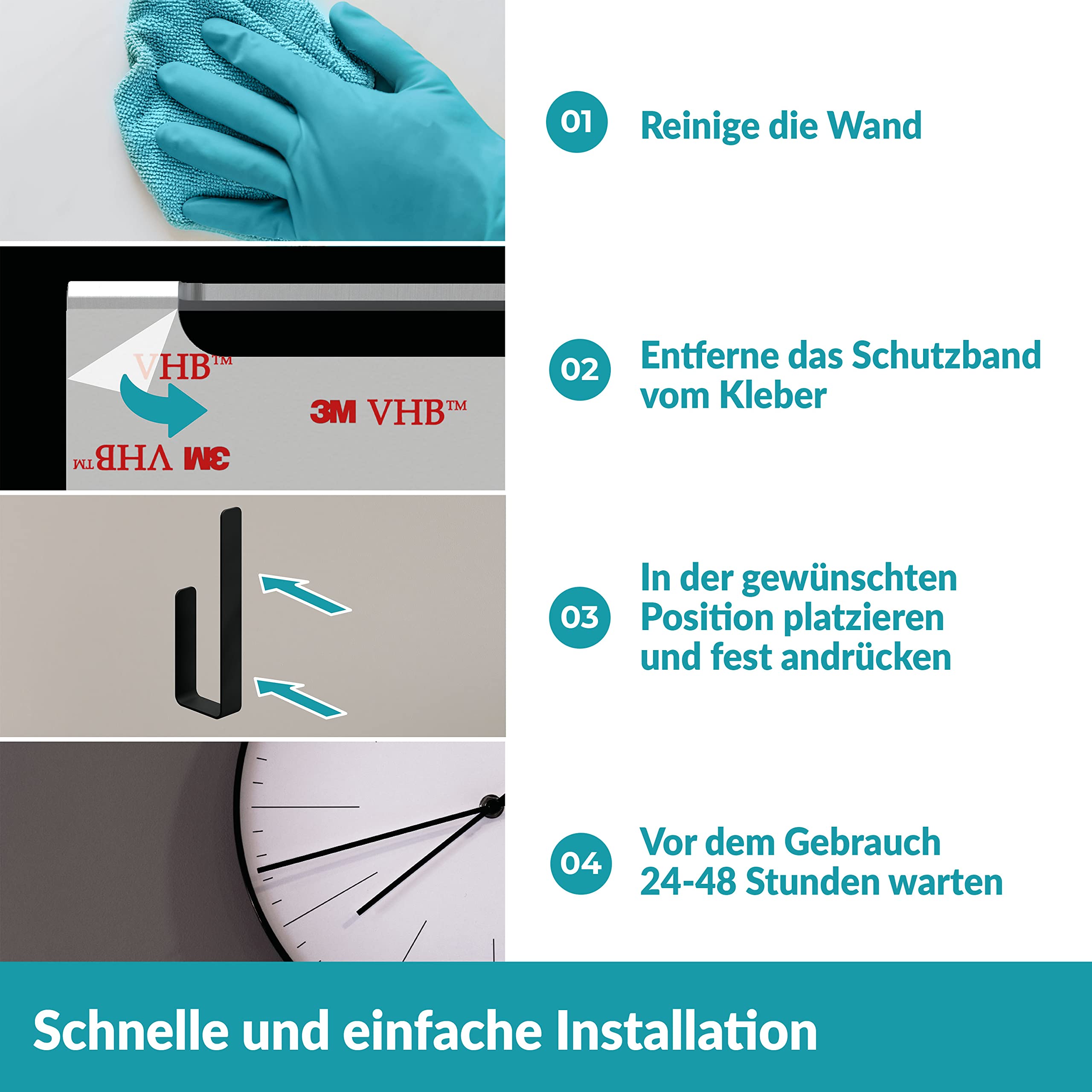 WC-Ersatzrollenhalter Edelstahl Schwarz