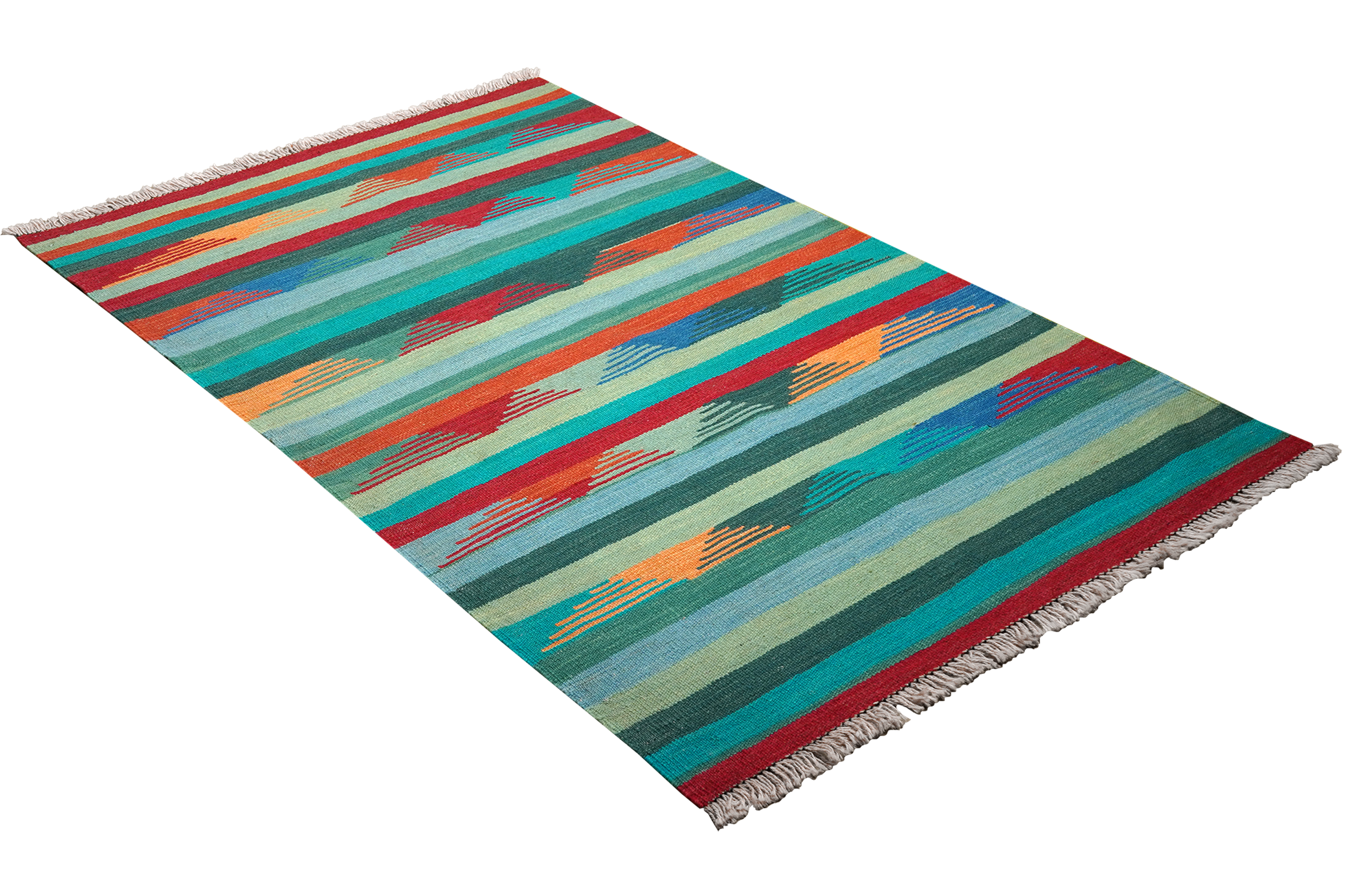 Kilim Gashgai Teppich Blau