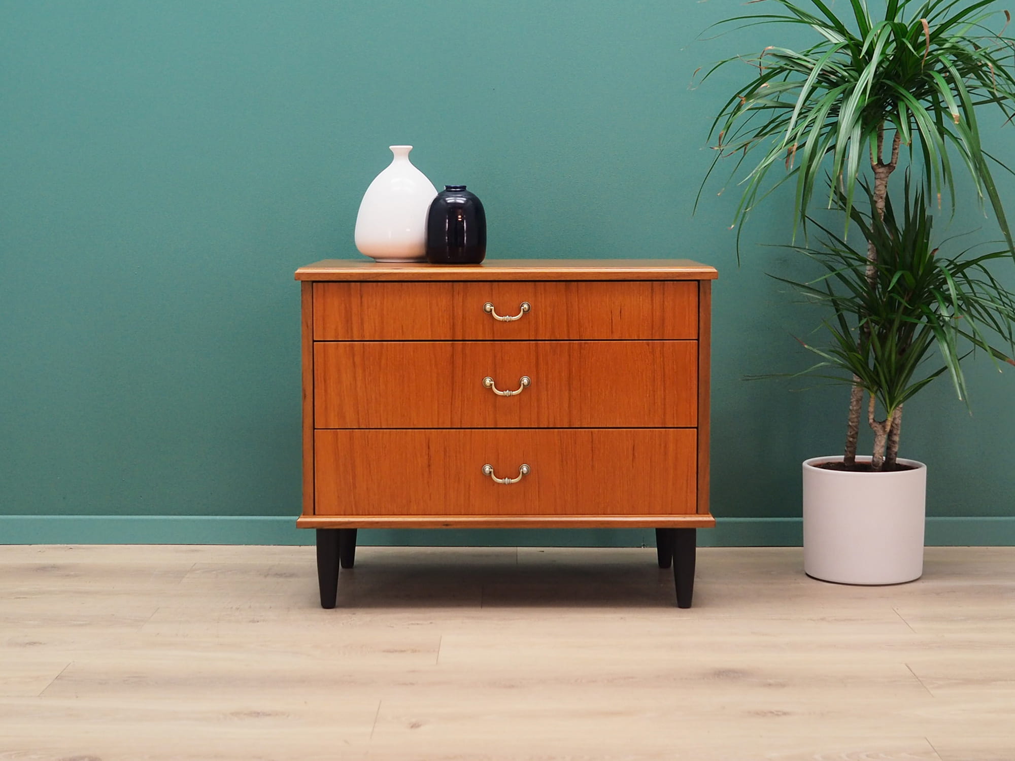 Vintage chest of drawers Teak wood Brown 1960s