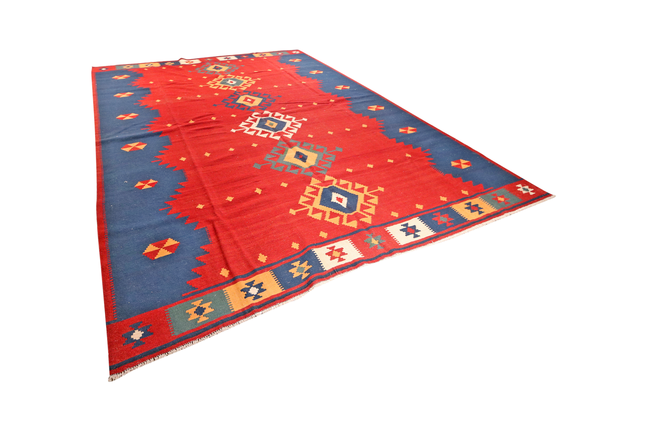 Kilim Gashgai Tappeto Rosso