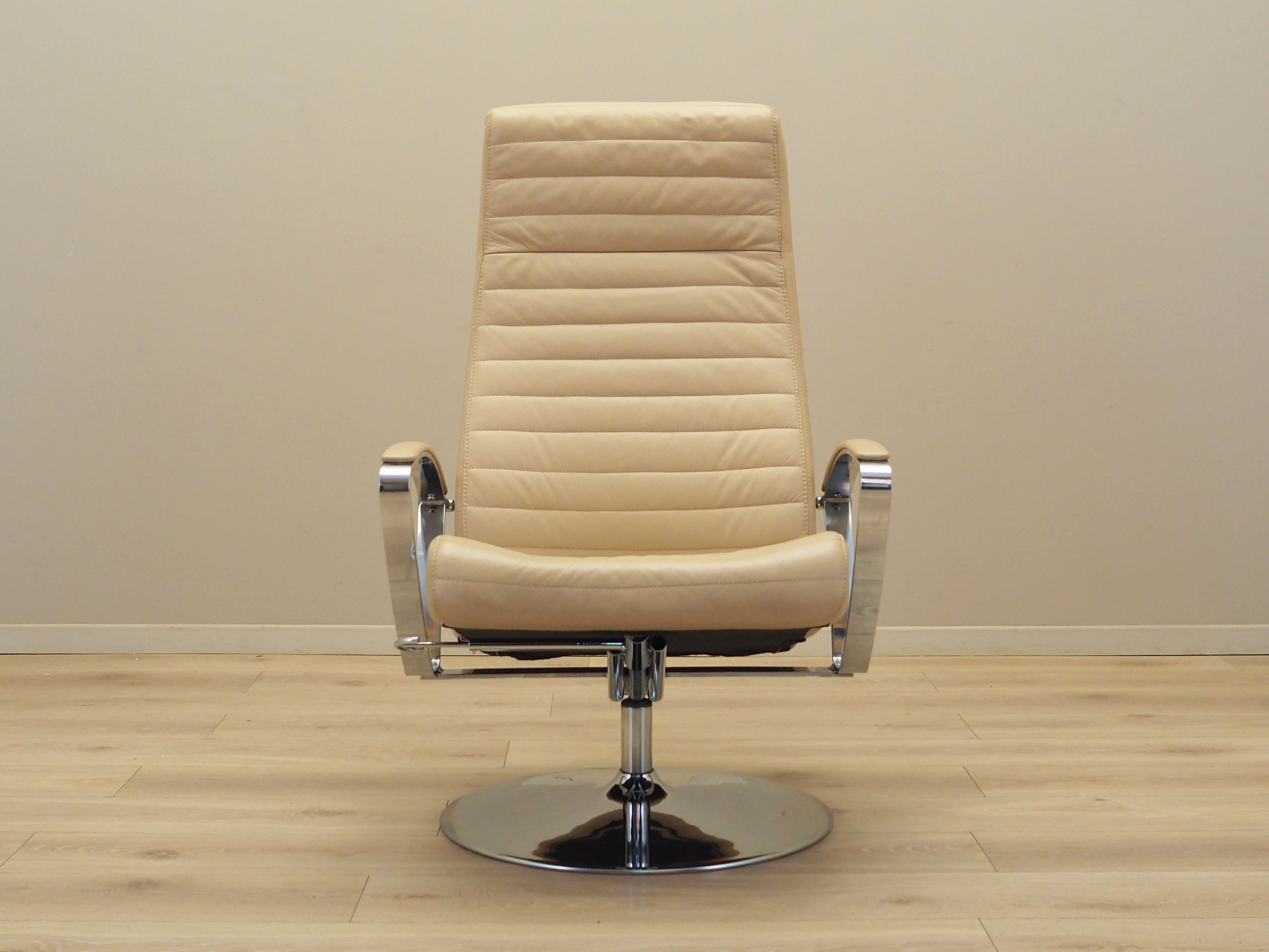 Sessel Leder Hellbraun 1970er Jahre