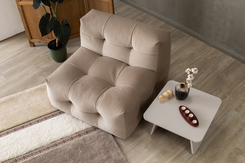 Not-A-Sofa Sessel Velours Beige