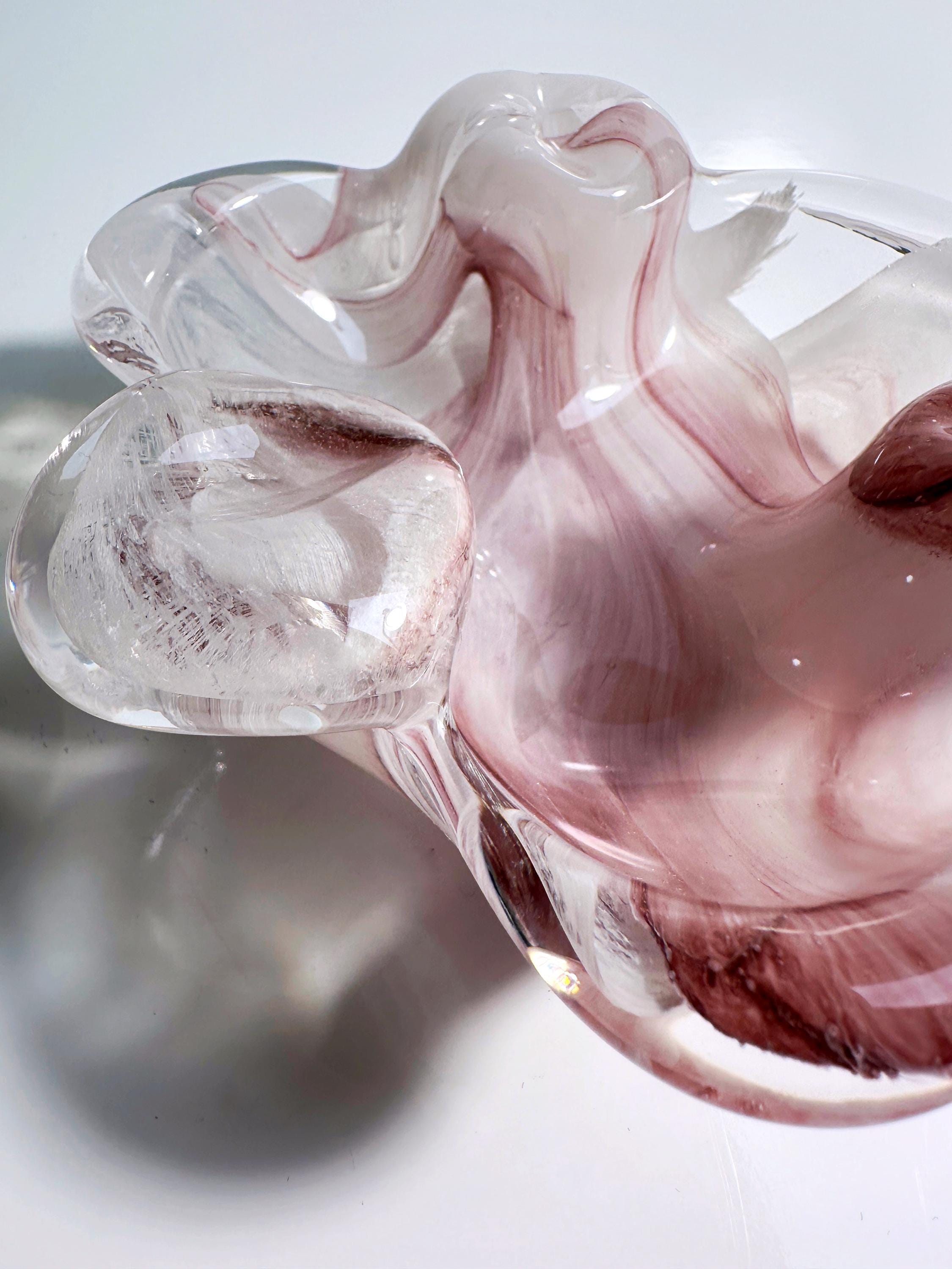 Vintage Ashtray Cloud Glass 1980s