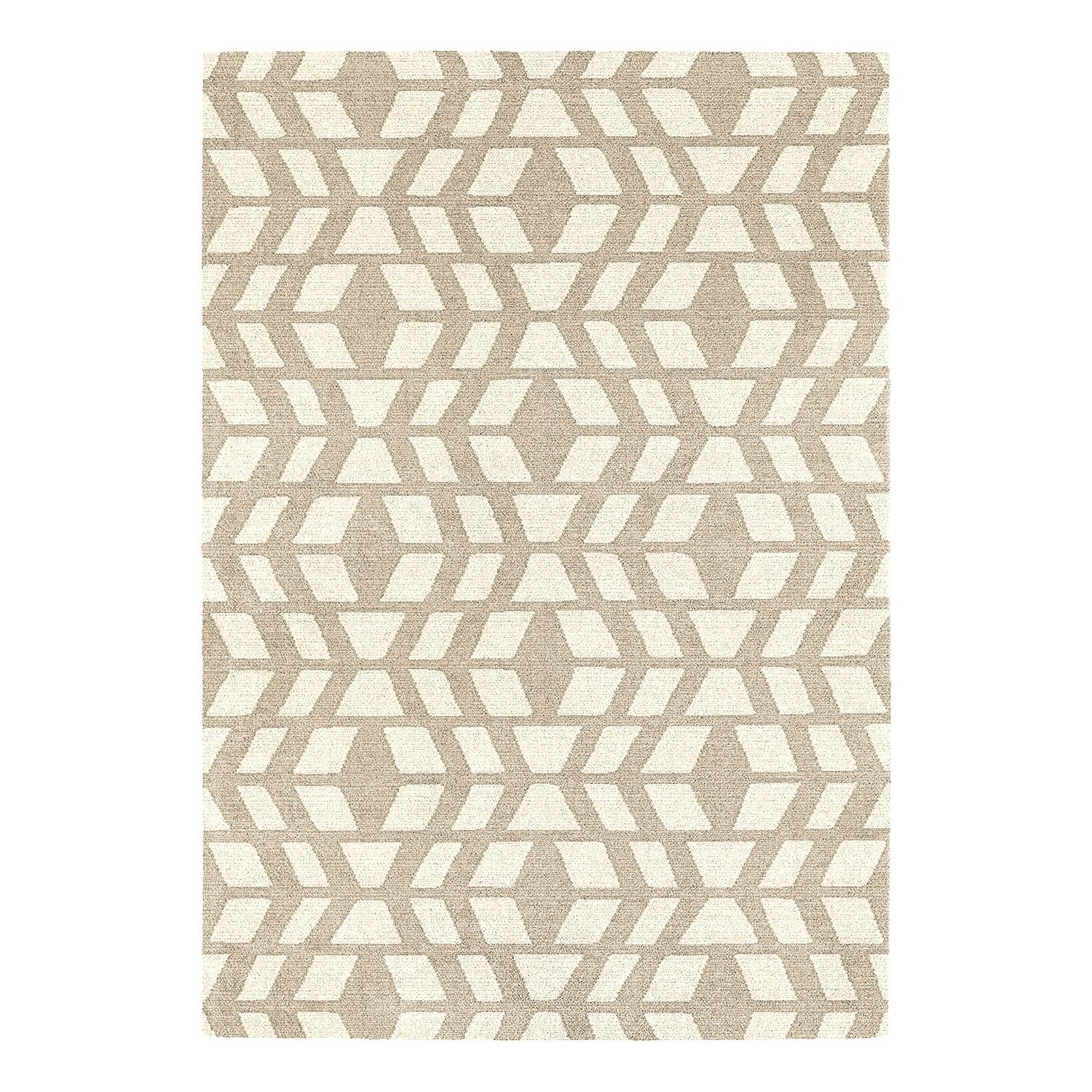 Kurzflorteppich Fjord V Kunstfaser Beige 80 x 150 cm