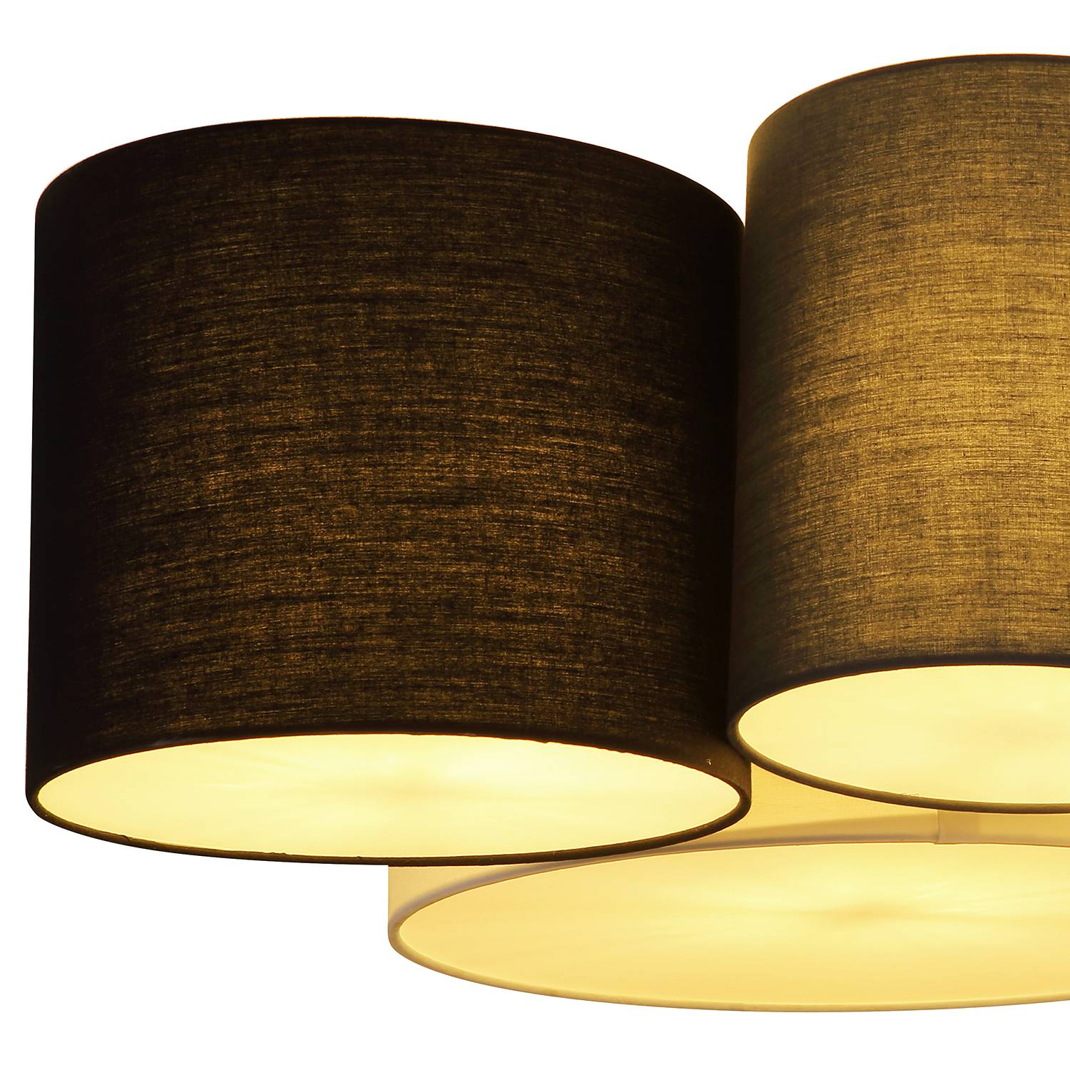 Ceiling light Makki II 5-light flat weave iron