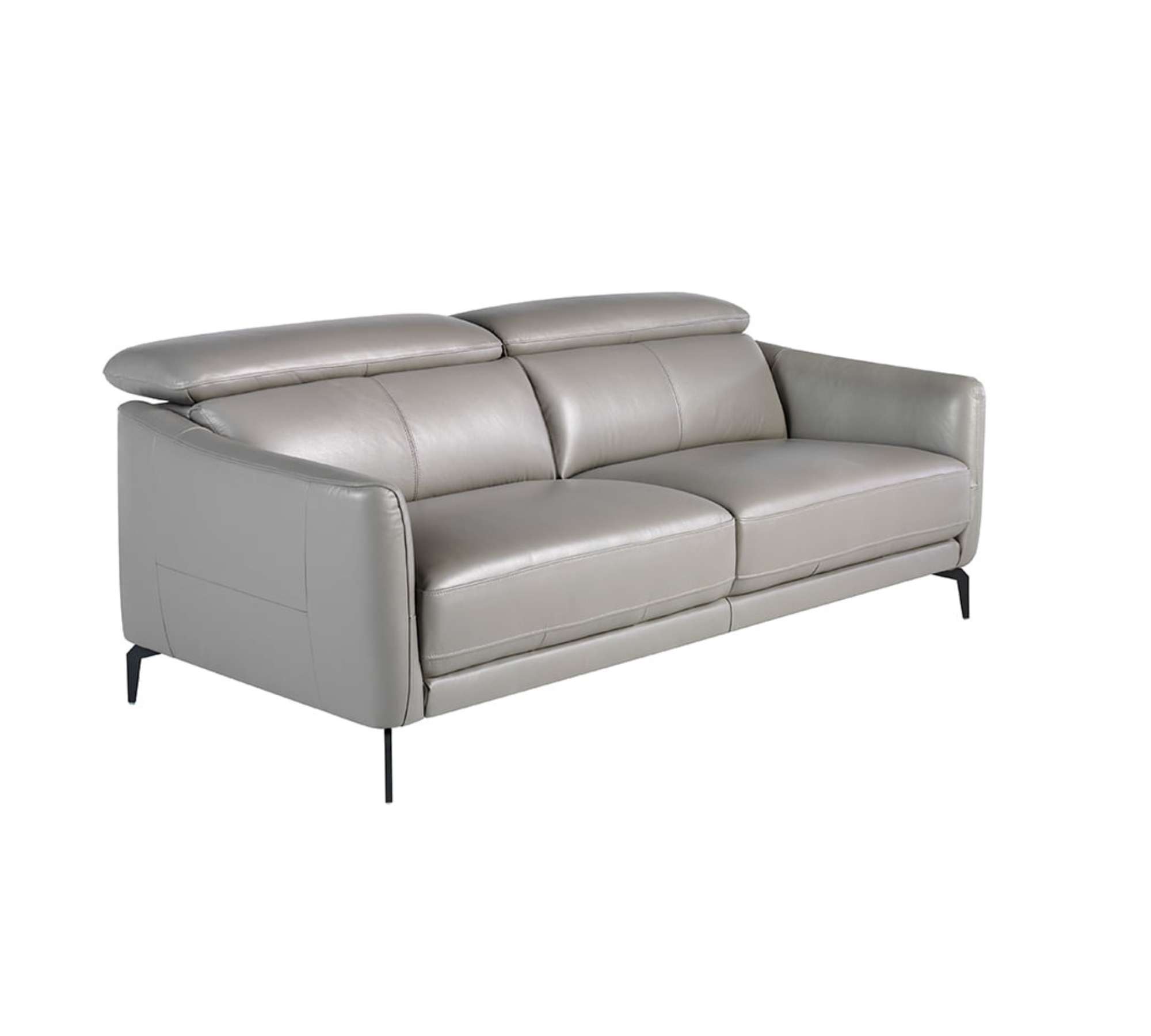 Sofa 3-Sitzer Leder Grau