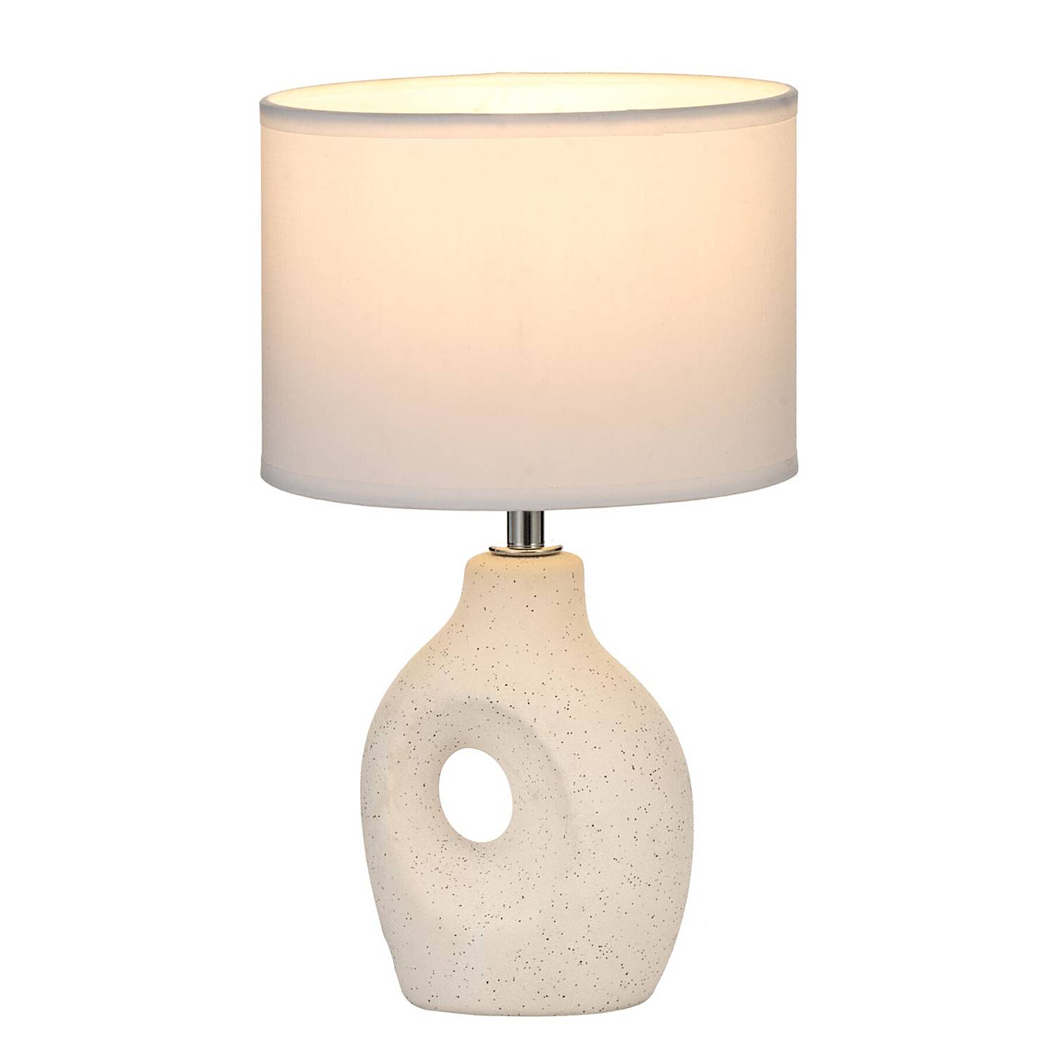 1-Flammig Tischleuchte Pure Crush Keramik Beige