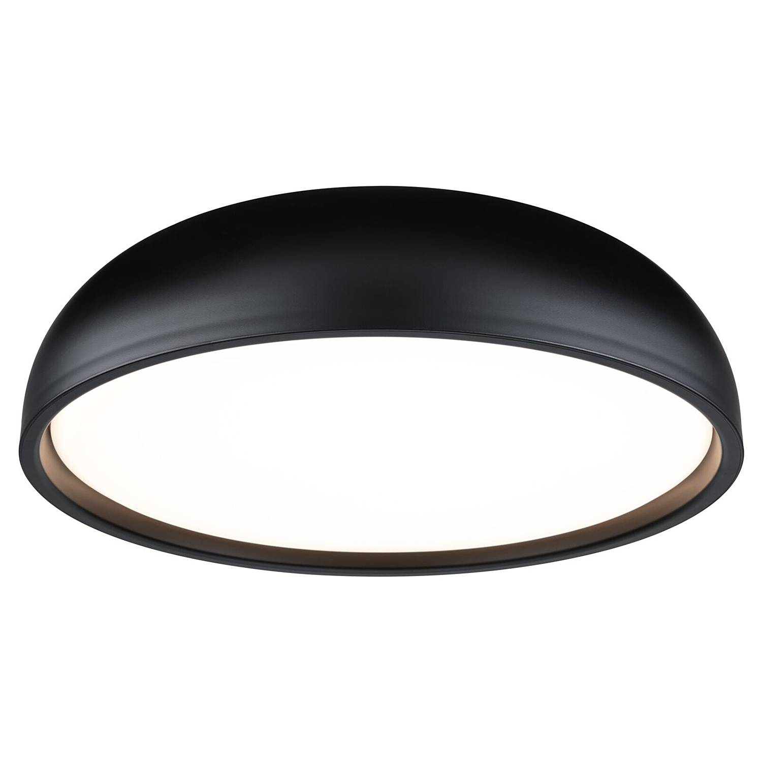 1-Flammig Deckenleuchte Oka Acrylglas Schwarz
