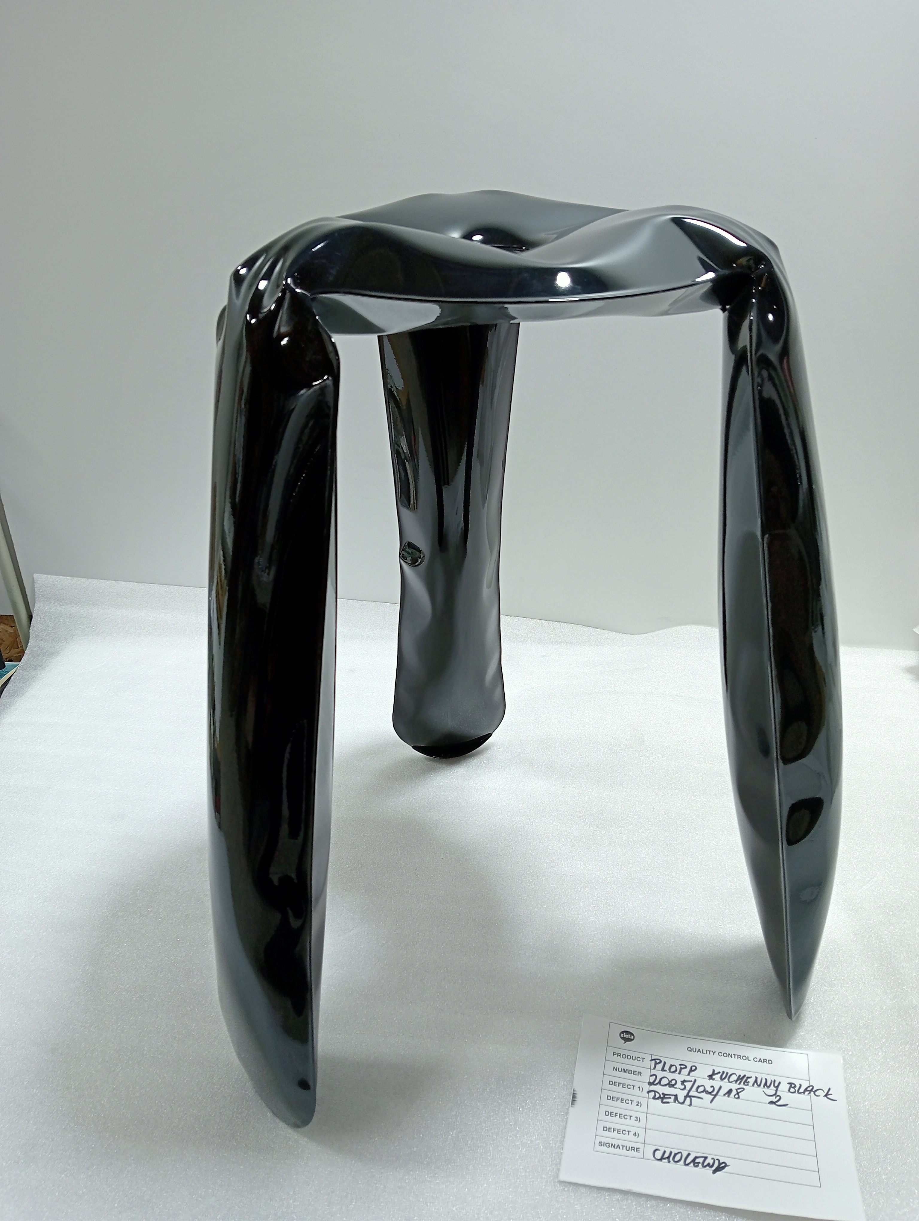 Plopp Kitchen stool Steel Black Glossy
