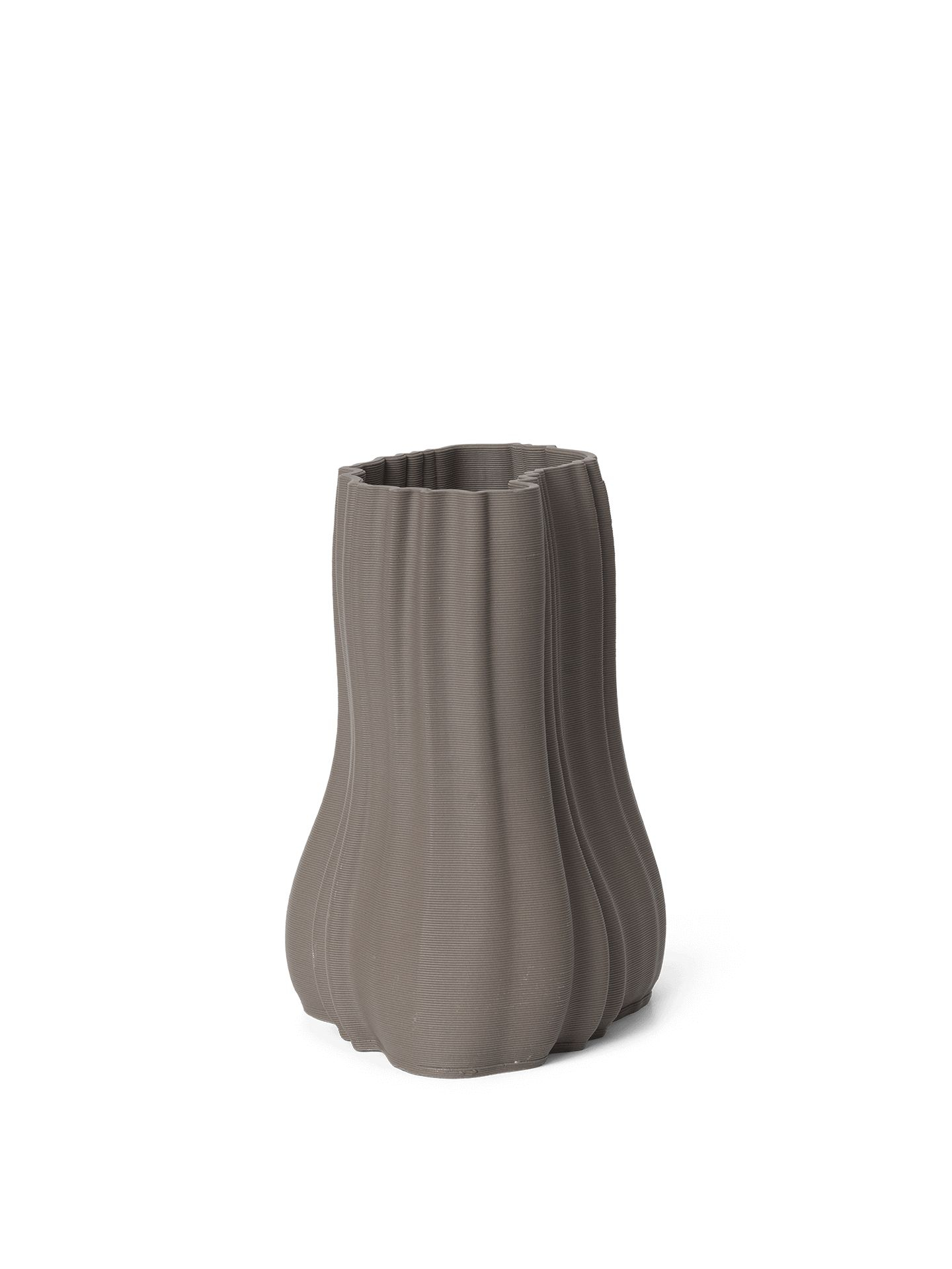 Moire Vase Grau