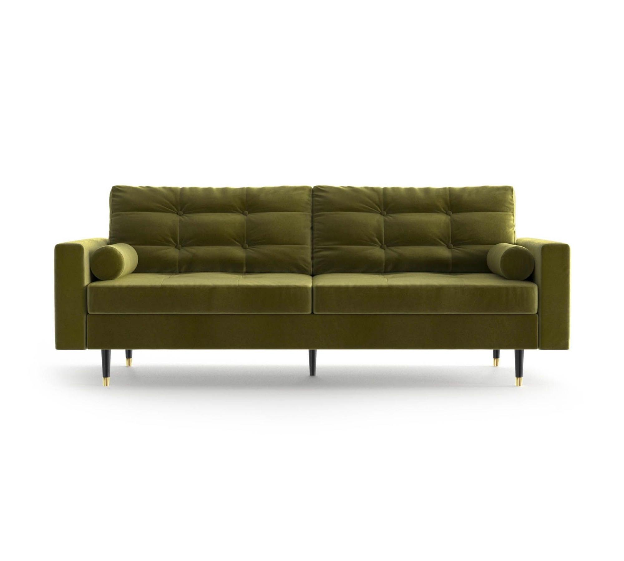 3-Sitzer-Sofa Aldo Samt Grün