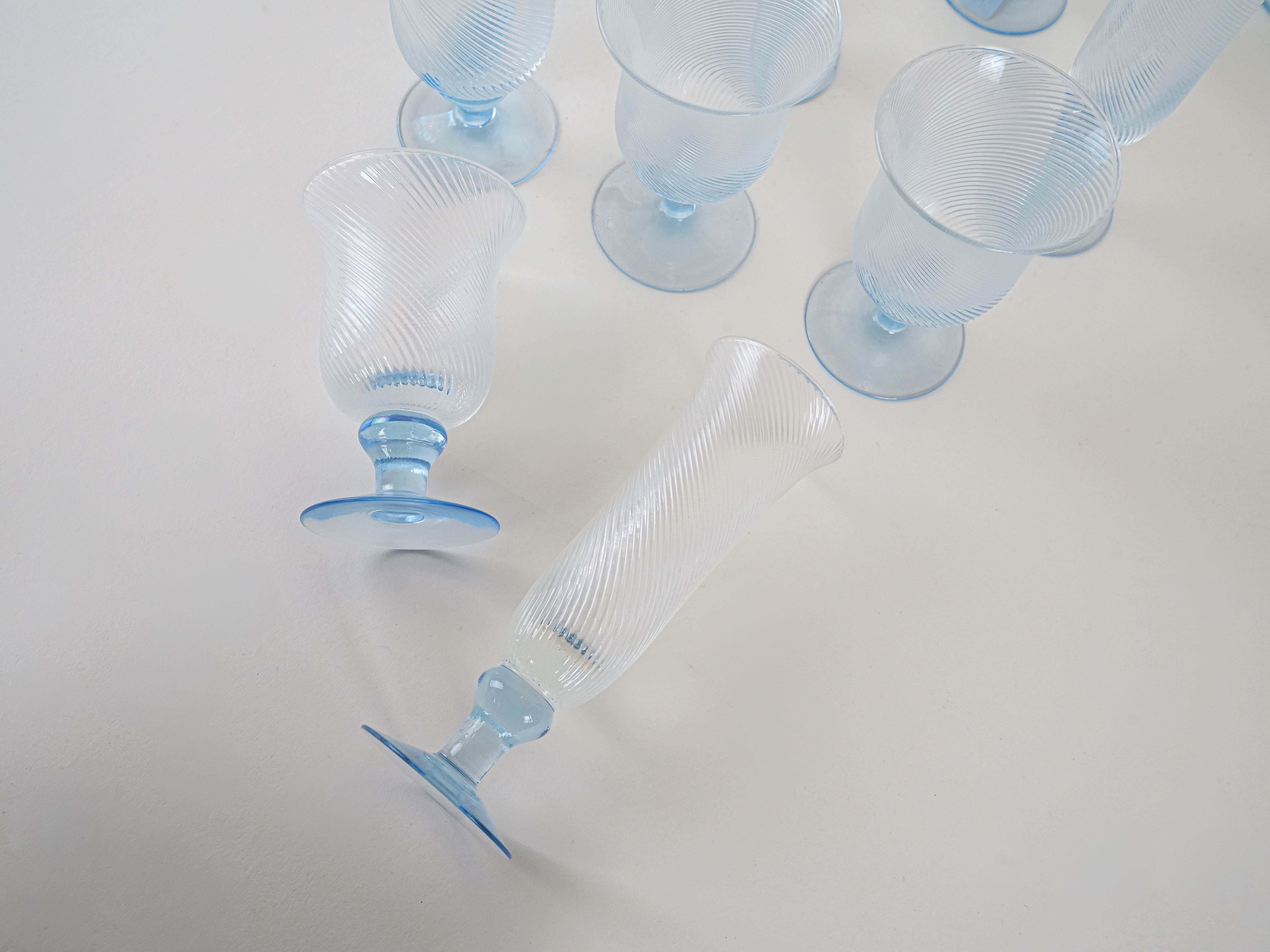 Glass tumbler set Transparent 1970s