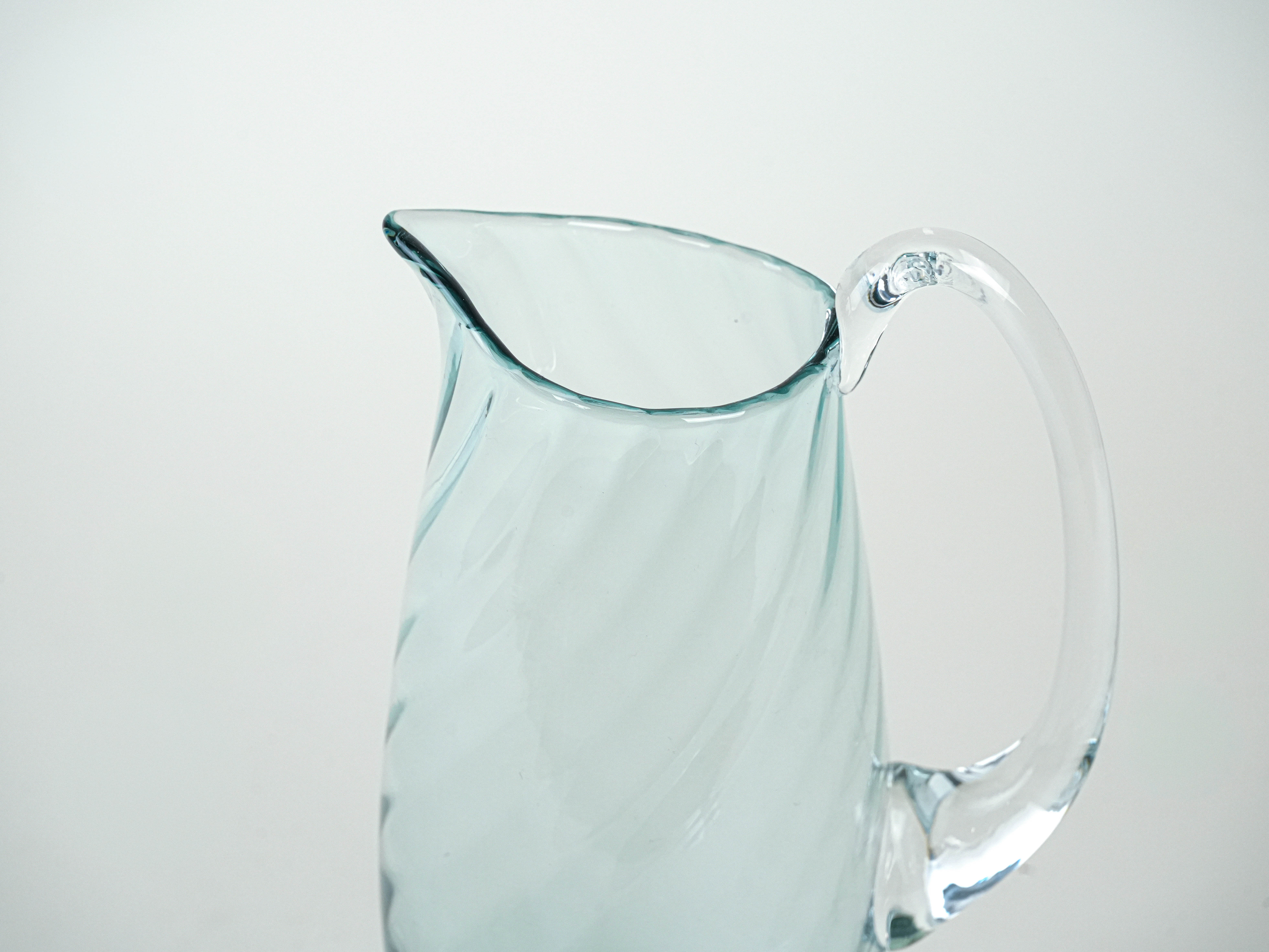 Glass jug Light blue 1970s