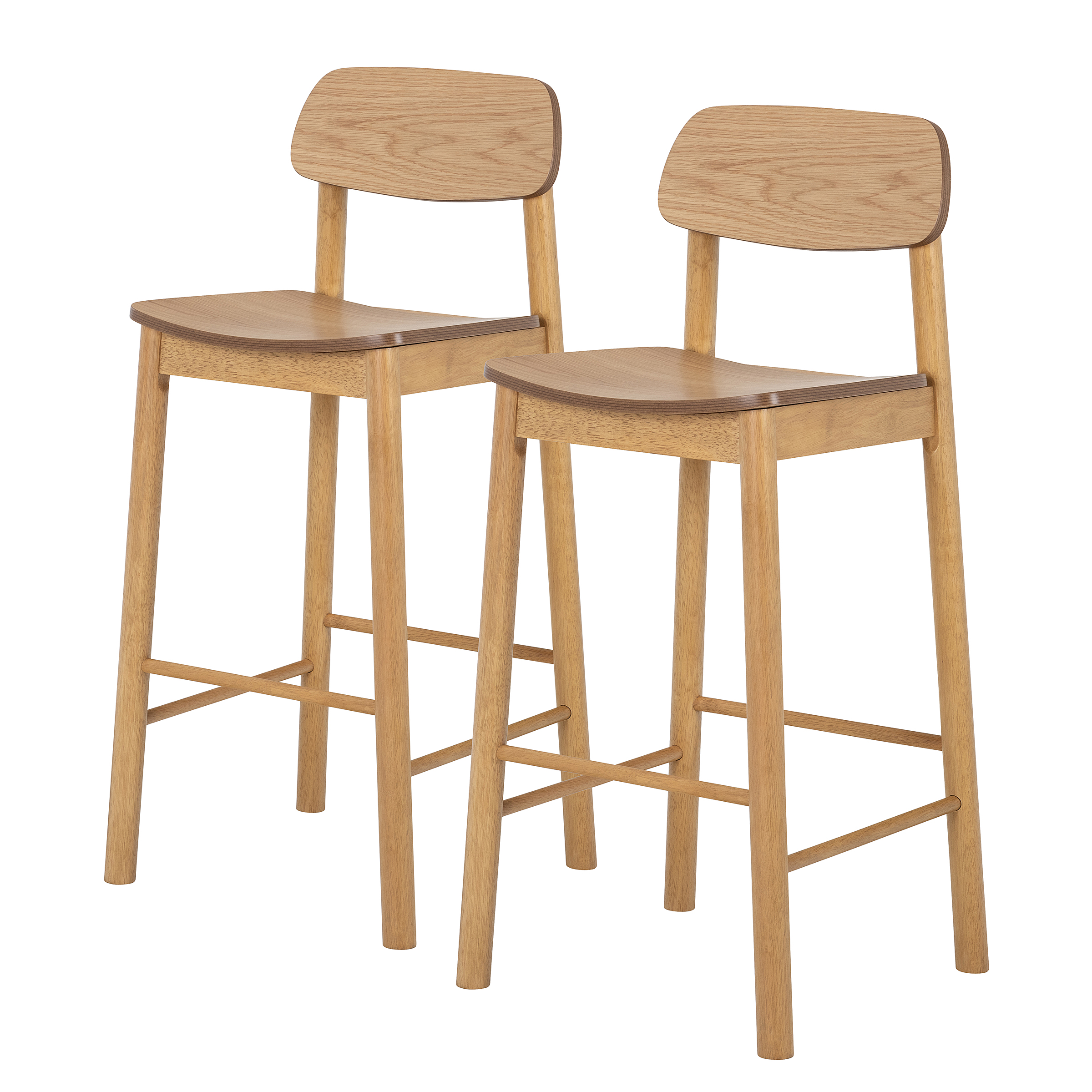 Bar stool Anggai set of 2 solid wood