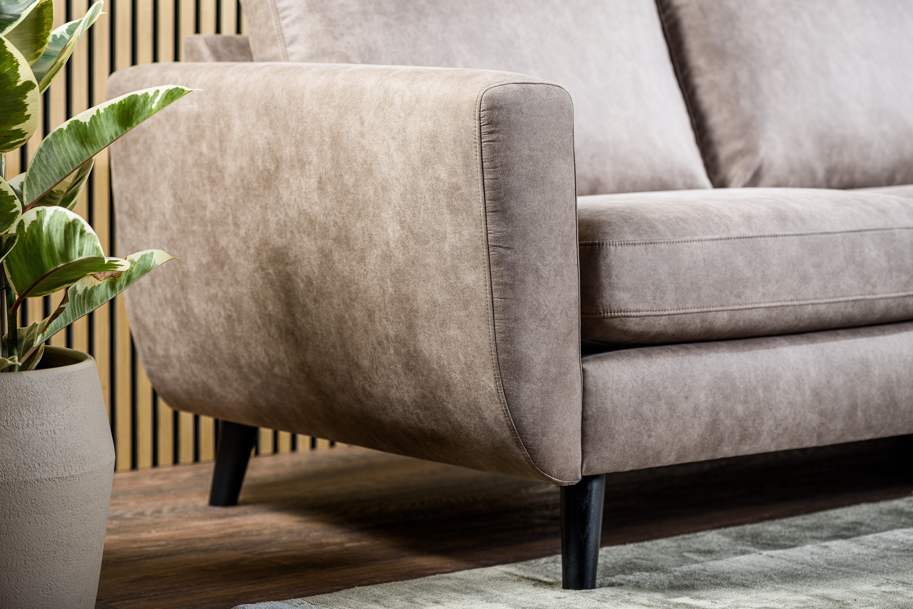 Sofa 3-Sitzer Chaiselongue Links Rechts Braun