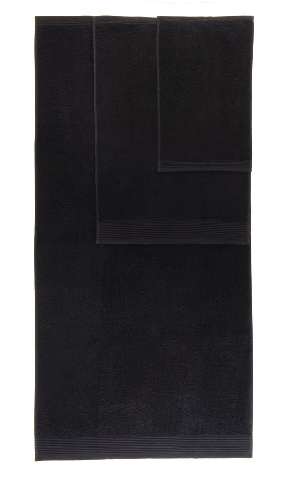 8-tlg. Frottier Handtuch-Set Schwarz Öko-Tex Standard 100