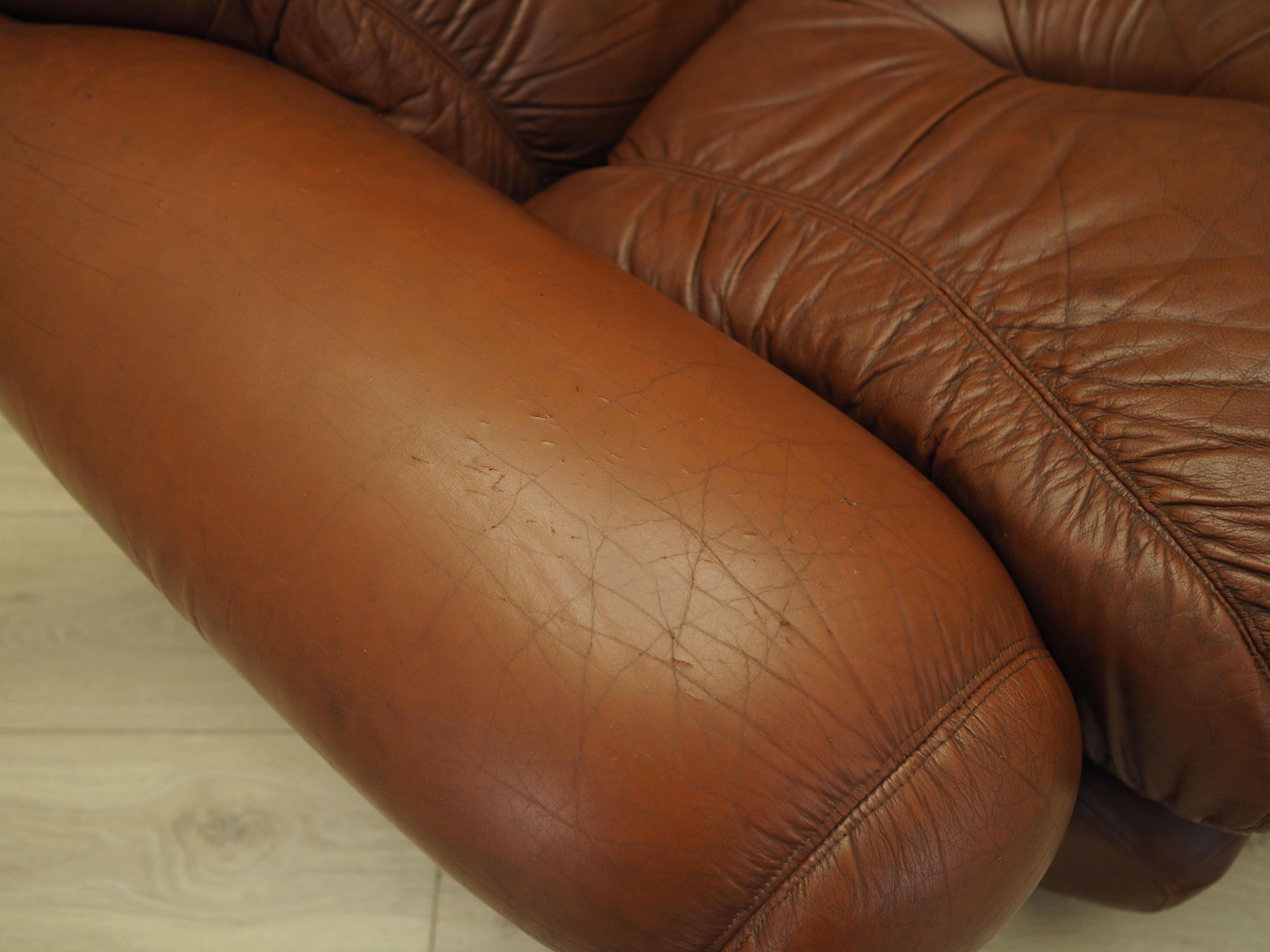 Armchair Leather Brown 1970s