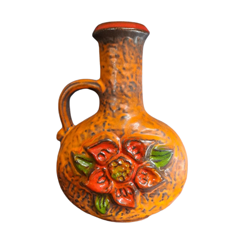 Vintage Vase Keramik Orange