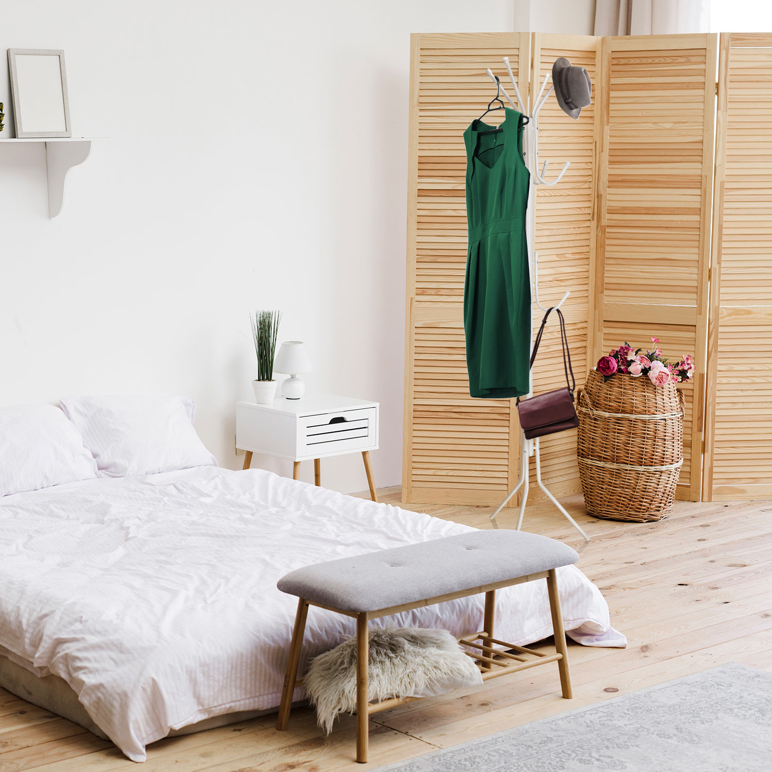 SPACE IV Garderobenständer Weiß