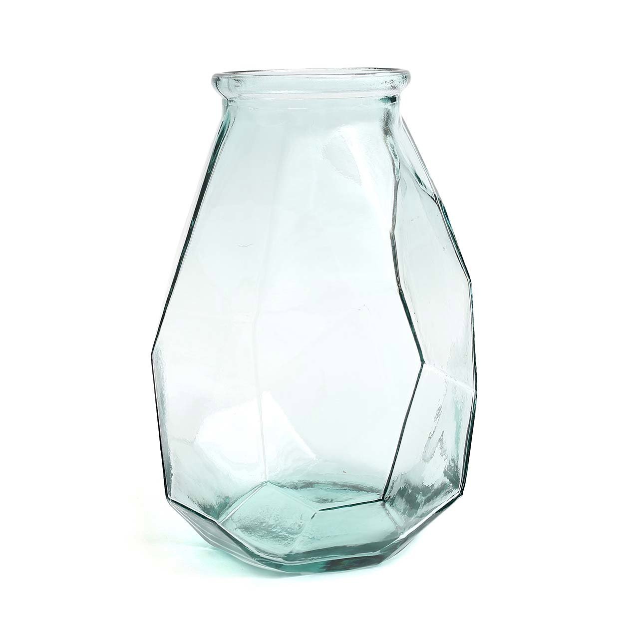 Lange Origami Vase Glas