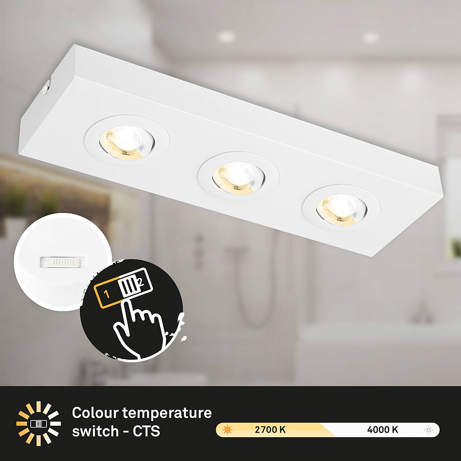Morco LED-Deckenleuchte Aluminium Weiß 3-flammig