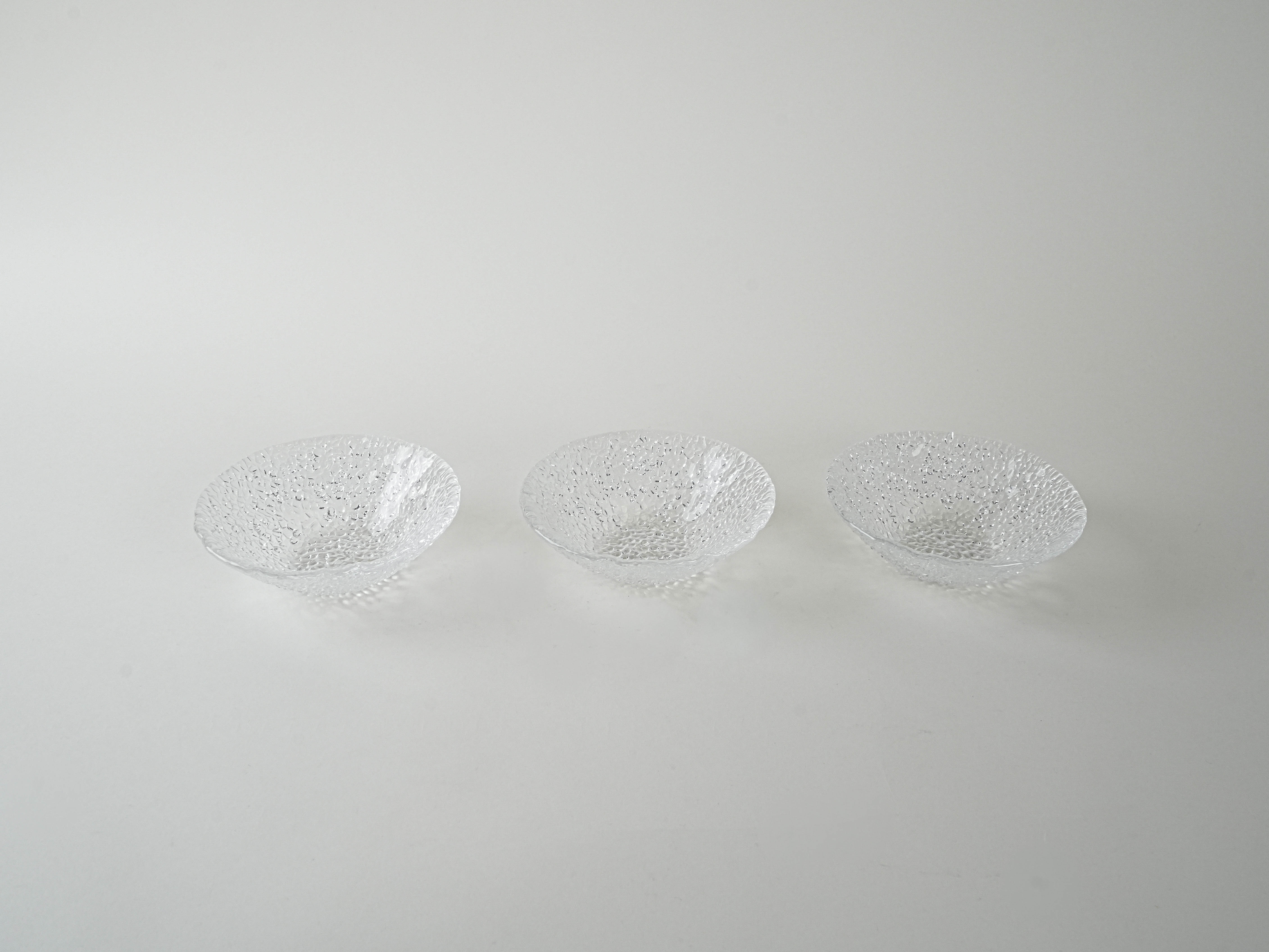 Glasschalen-Set Transparent 1970er Jahre