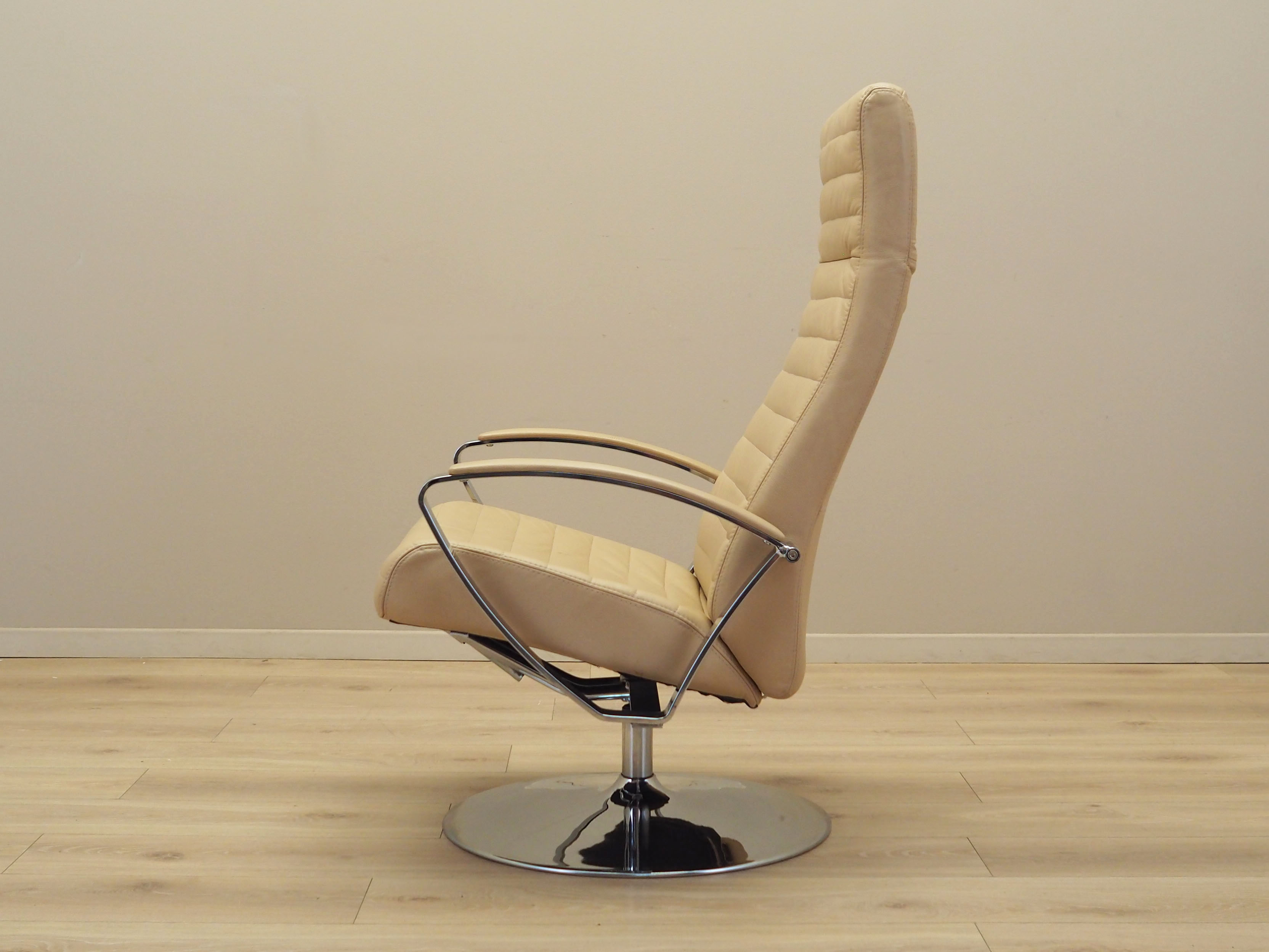 Sessel Leder Hellbraun 1970er Jahre